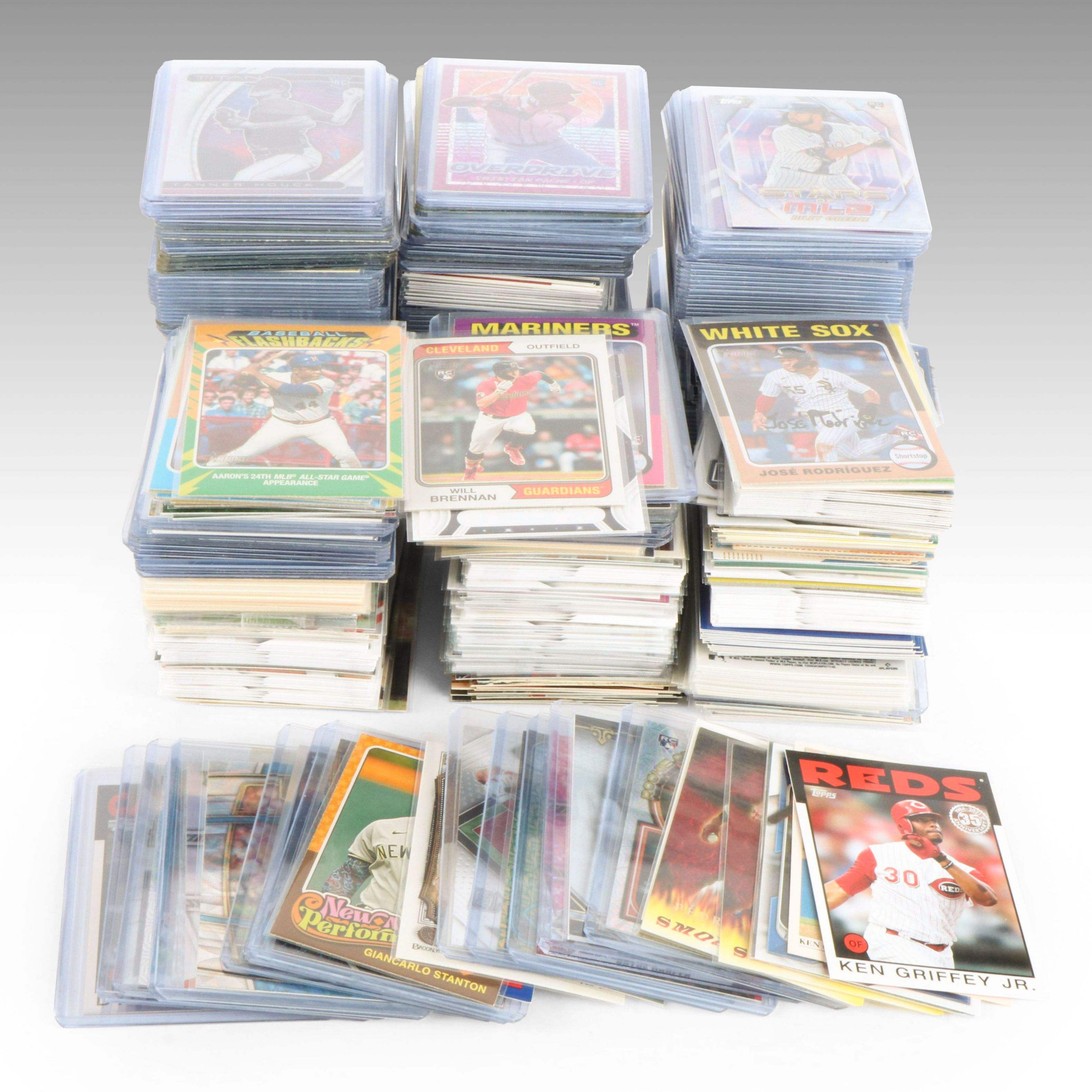 Mosaic with Other Baseball Cards Featuring Ohtani, Bryce Harper, and More