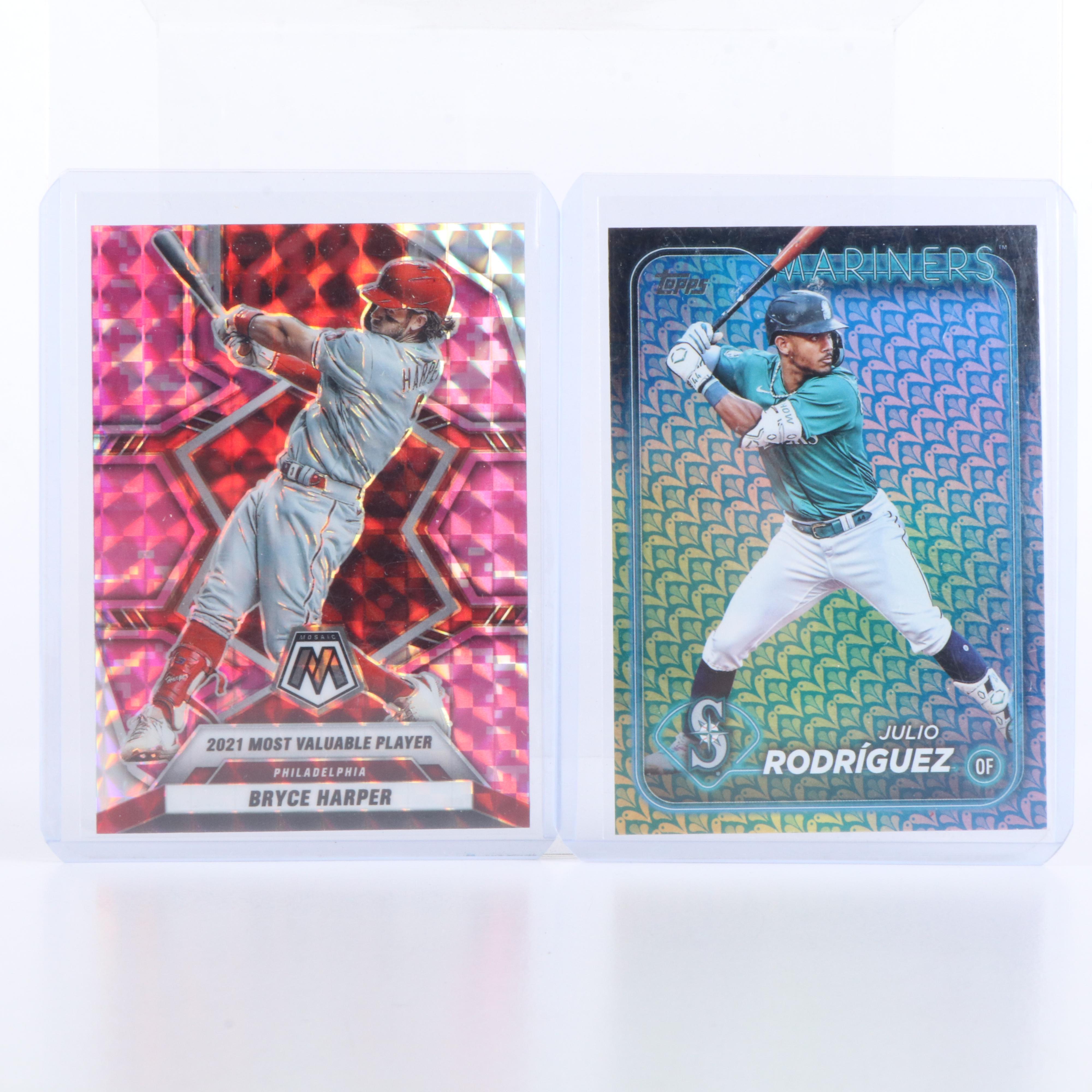 Mosaic with Other Baseball Cards Featuring Ohtani, Bryce Harper, and More