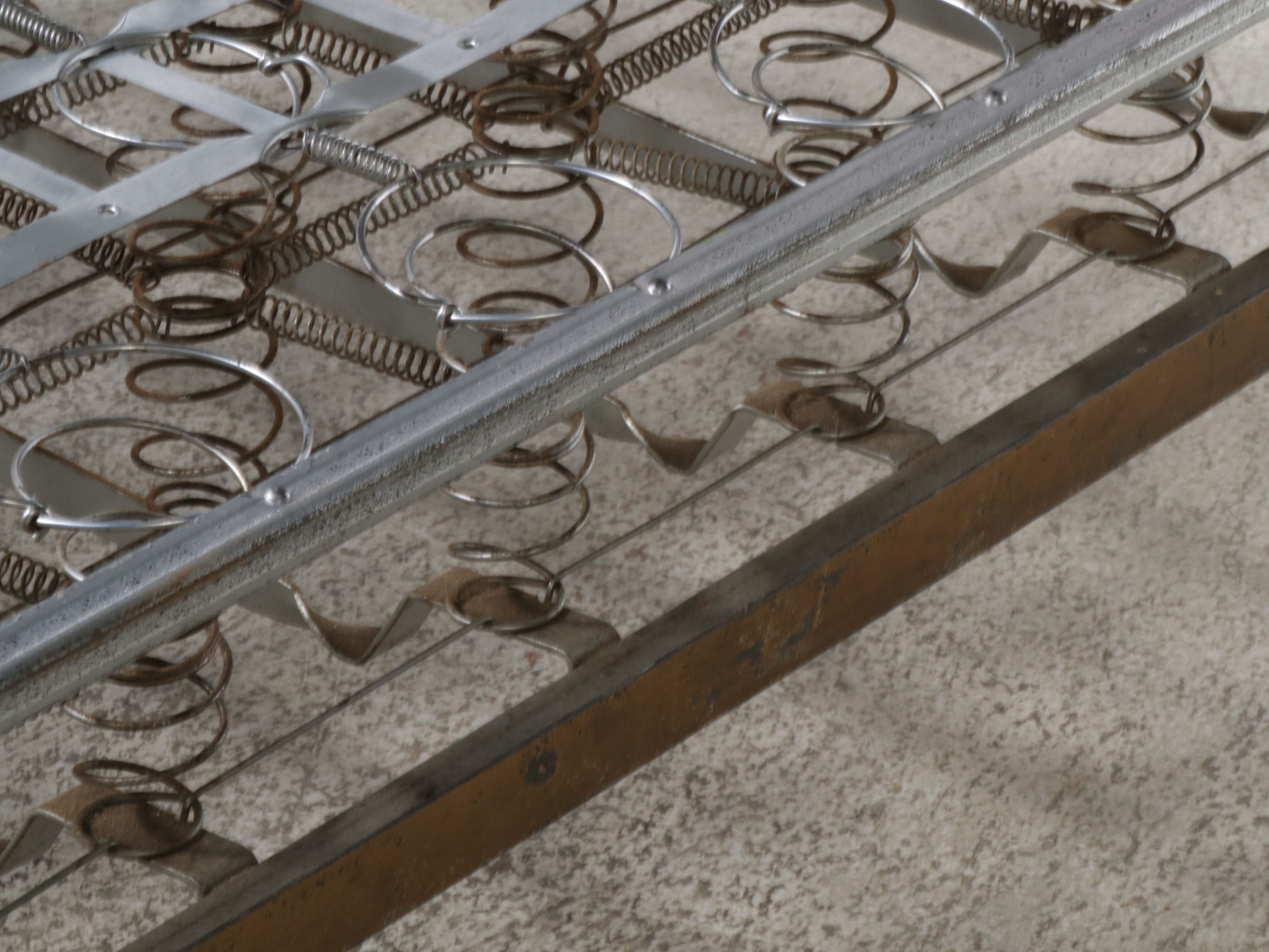 Late Victorian Style Mahogany Bed Frame with Box Spring, Early 20th Century