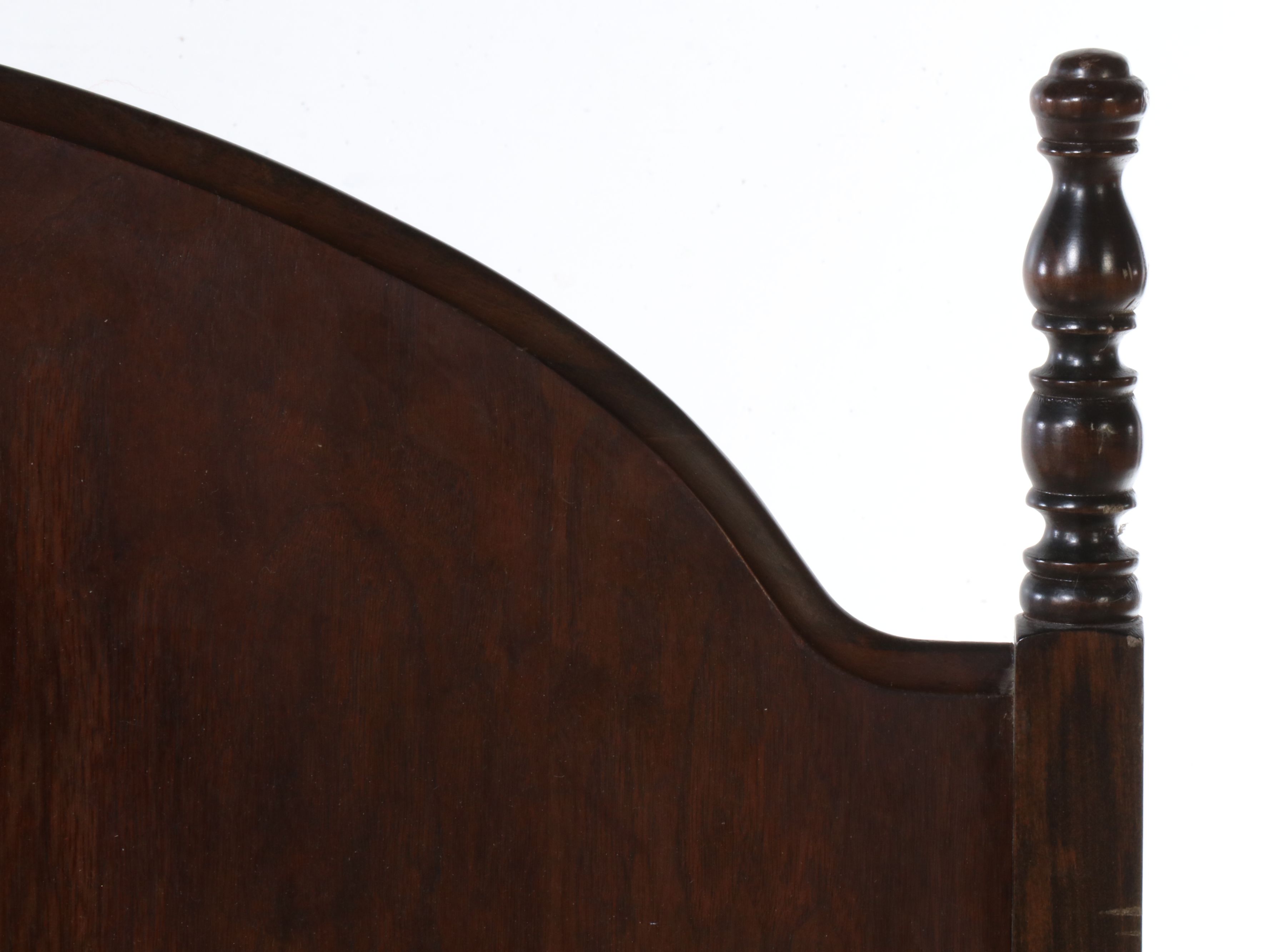 Late Victorian Style Mahogany Bed Frame with Box Spring, Early 20th Century