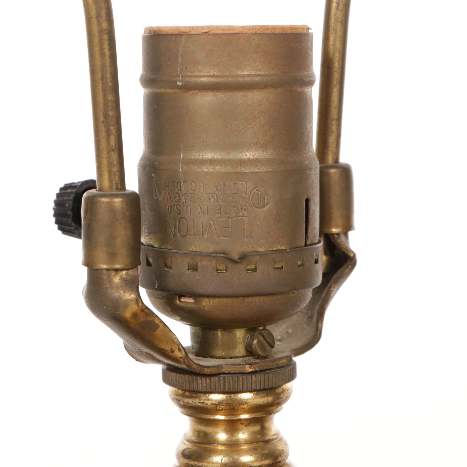 Glazed Stoneware Table Lamp with Canvas Shade