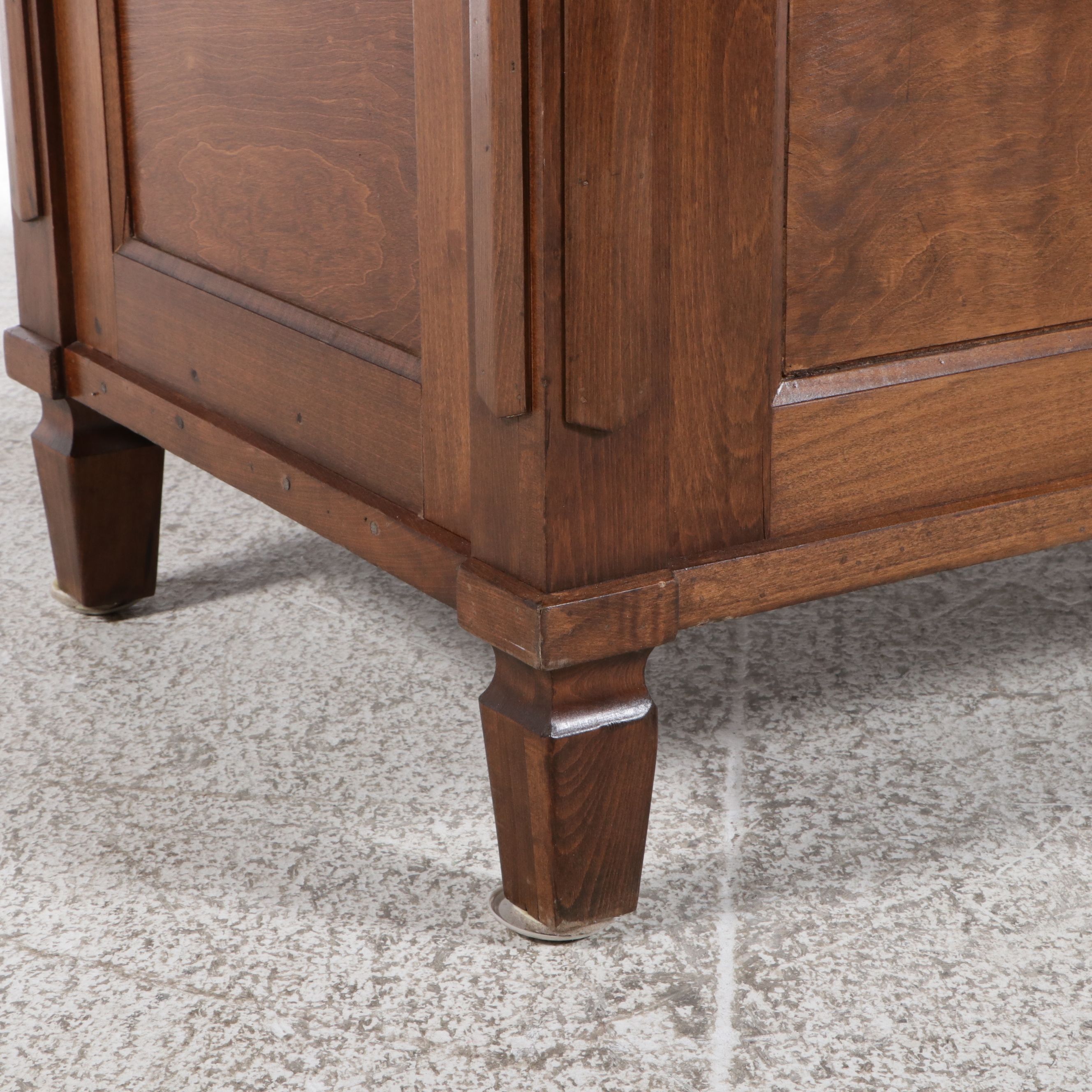 Neoclassical Style Walnut Counter-Form Library Table