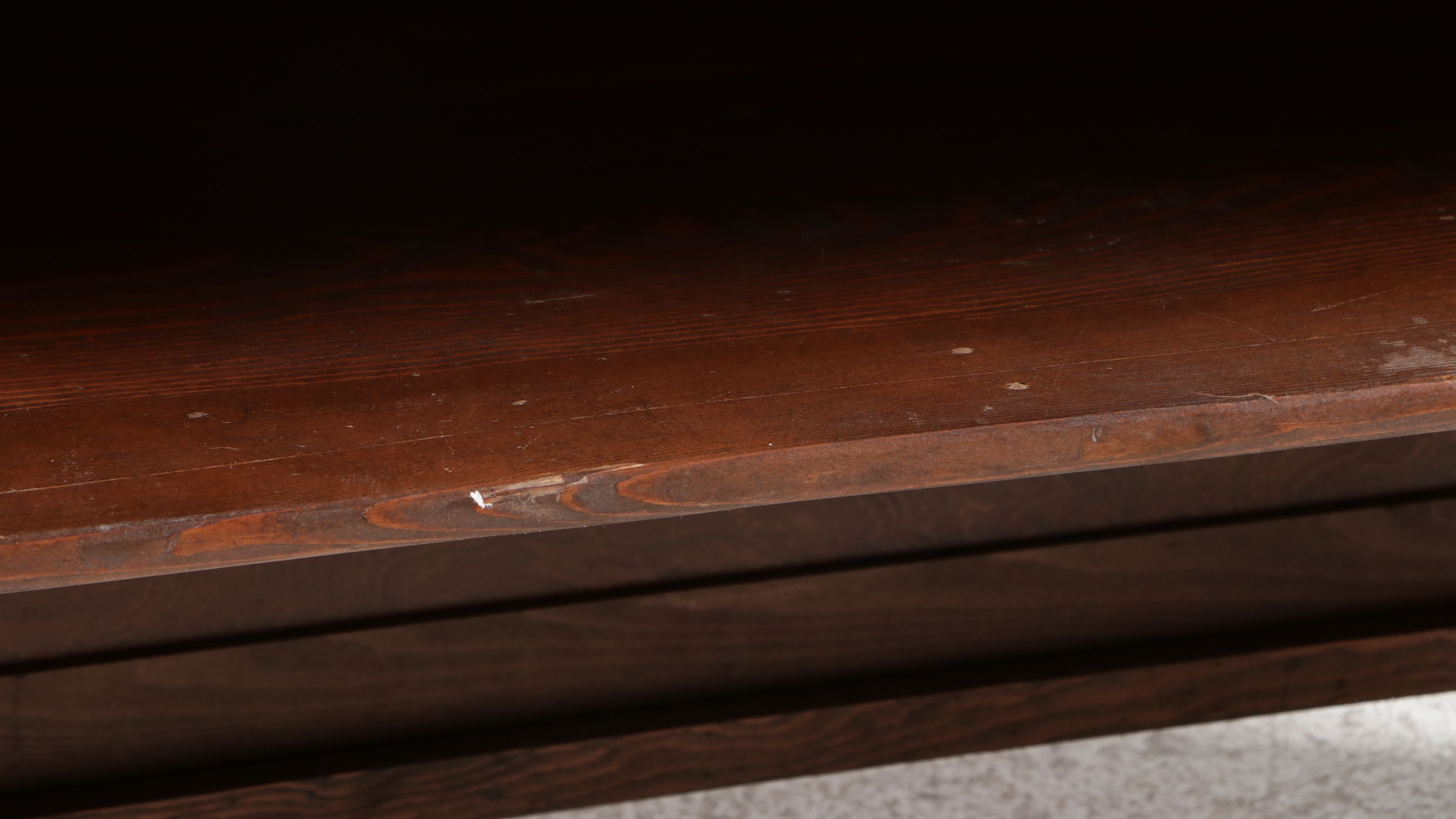 Neoclassical Style Walnut Counter-Form Library Table