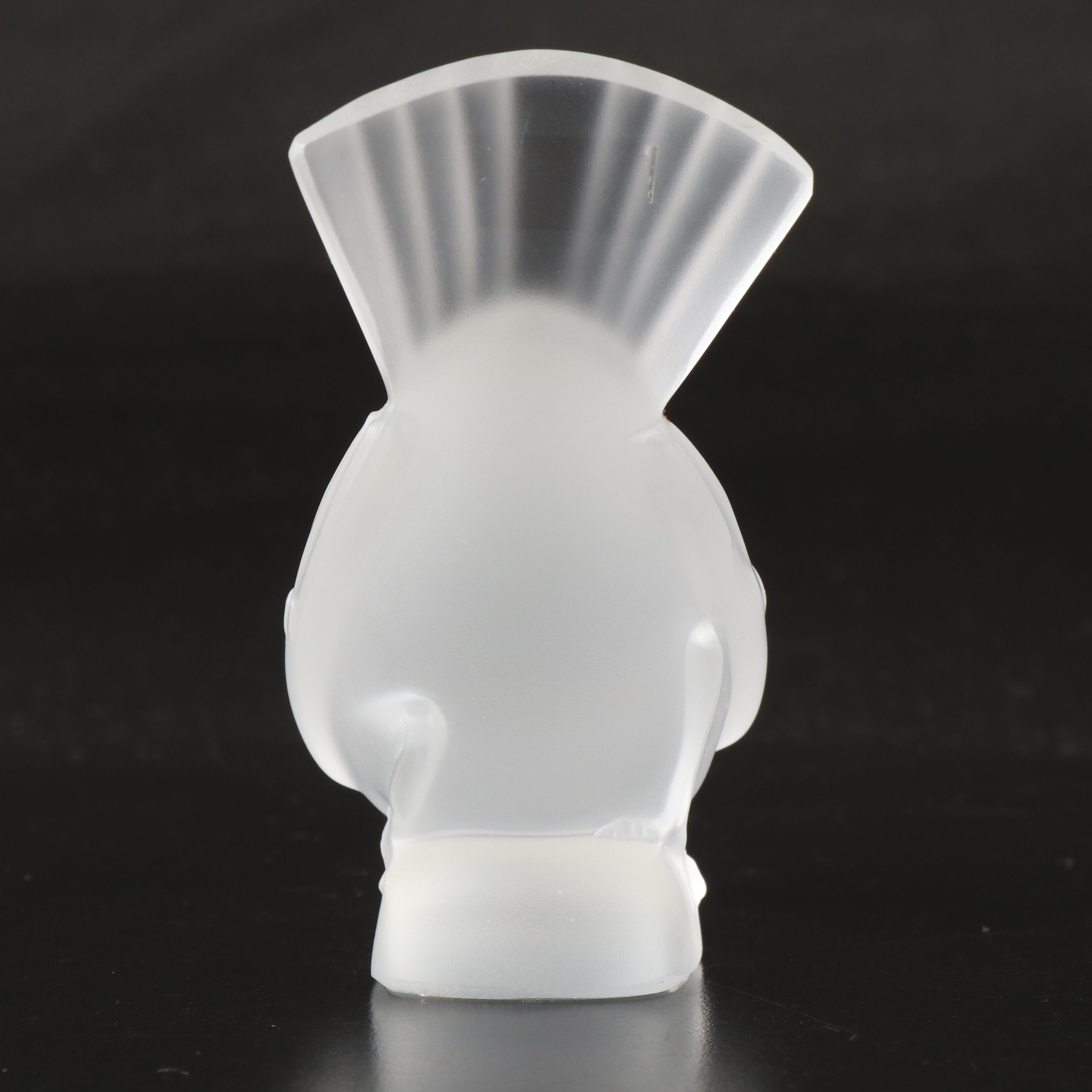 Lalique "Moineau Timide" and "Moineau Coléreux" Frosted Crystal Figurines