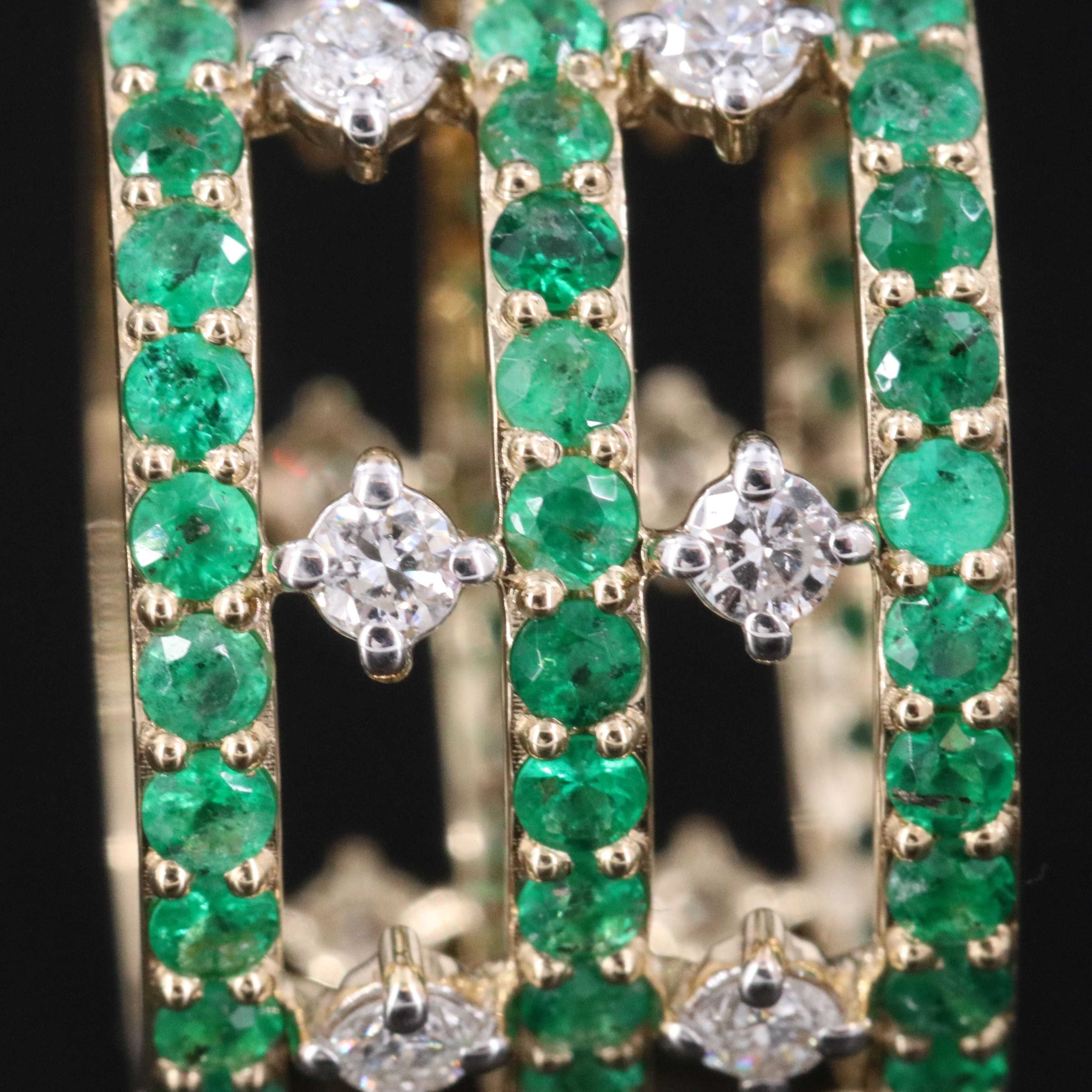 14K 2.84 CTW Emerald and Diamond Eternity Ring
