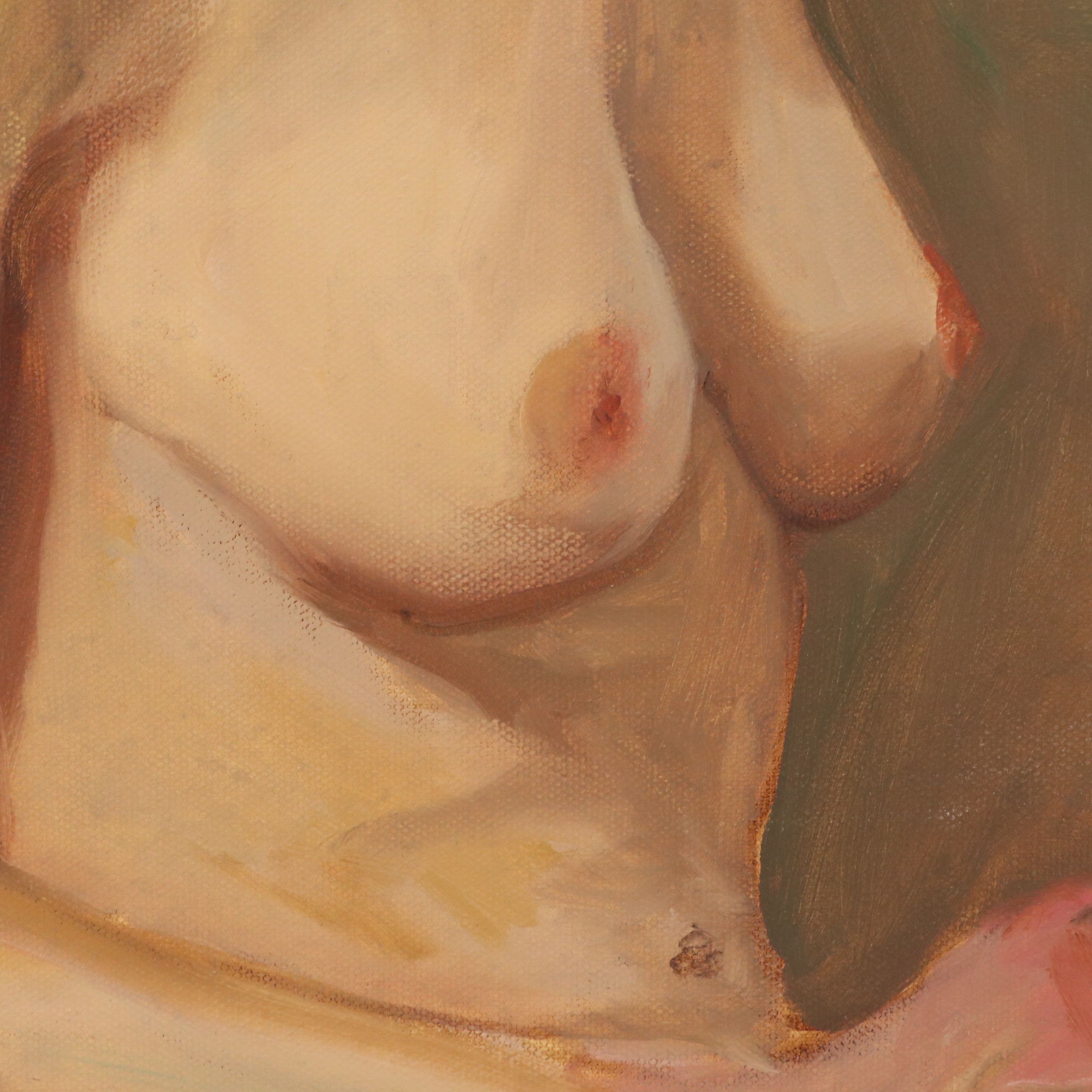 Larry Griggs Oil Painting of Female Nude, 21st Century