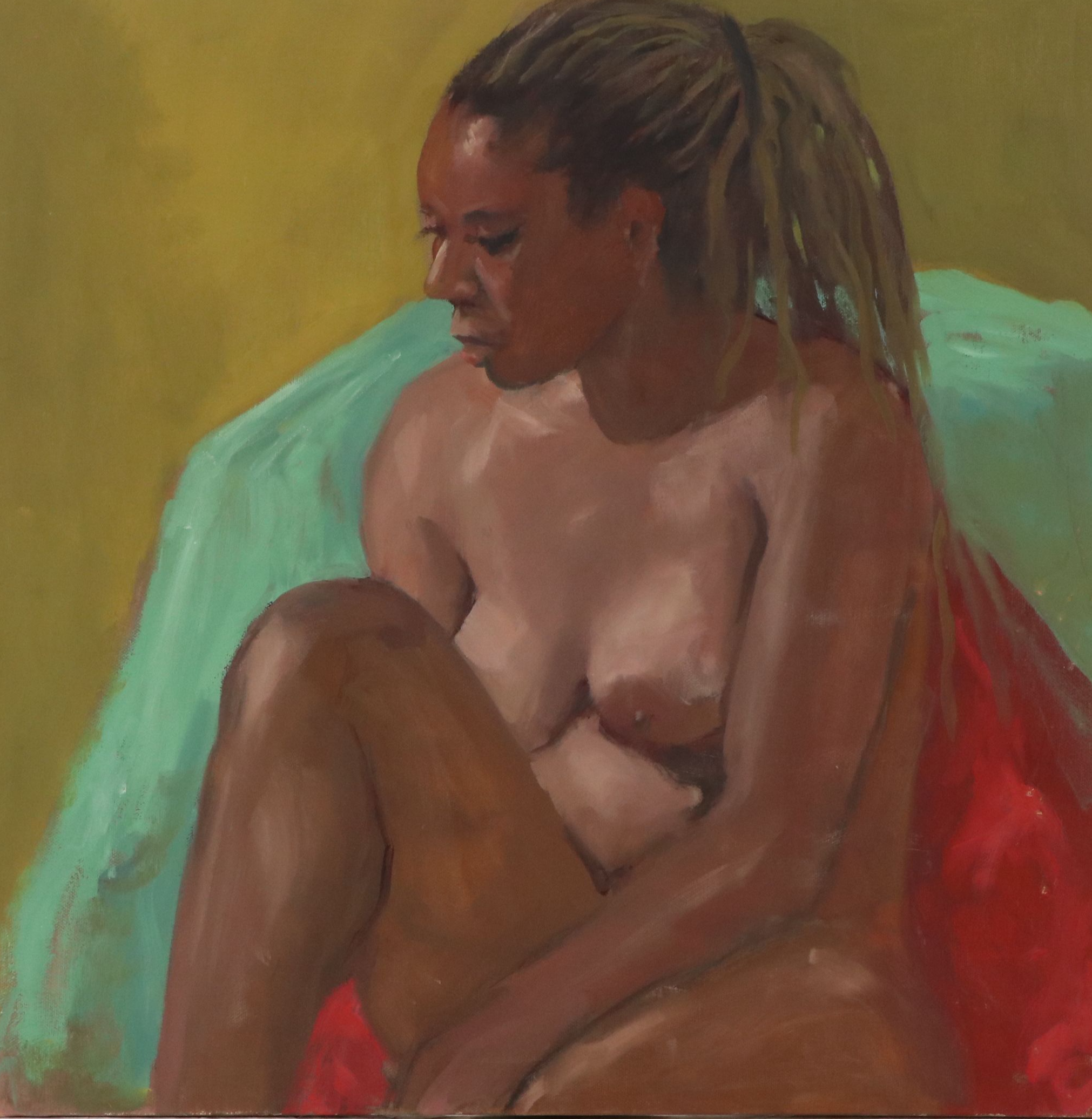 Larry Griggs Oil Painting of Female Nude, 21st Century