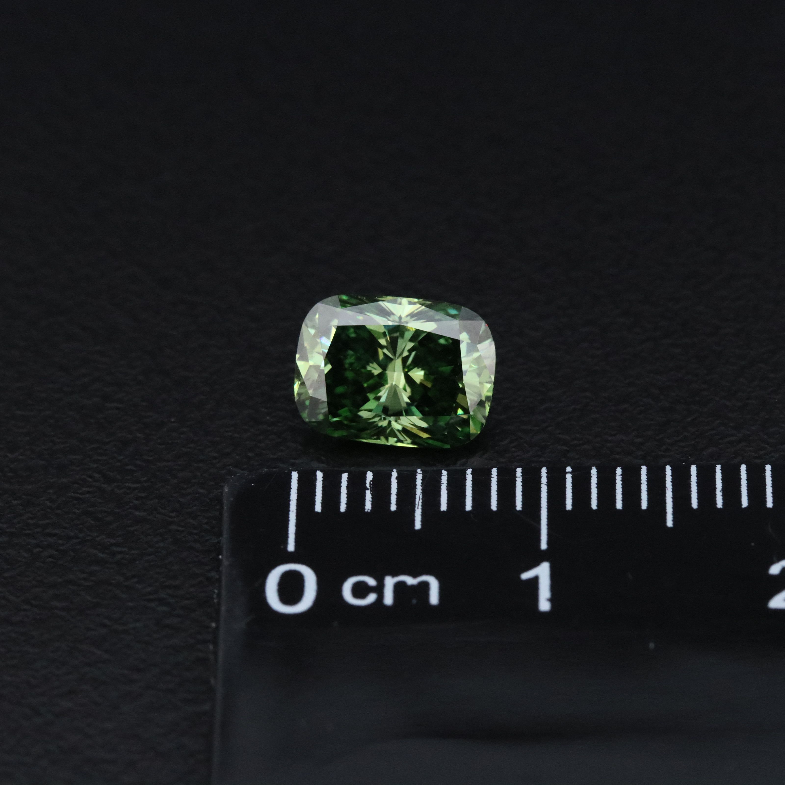 Loose 1.50 CT Lab Grown Fancy Vivid Green Diamond with IGI Report