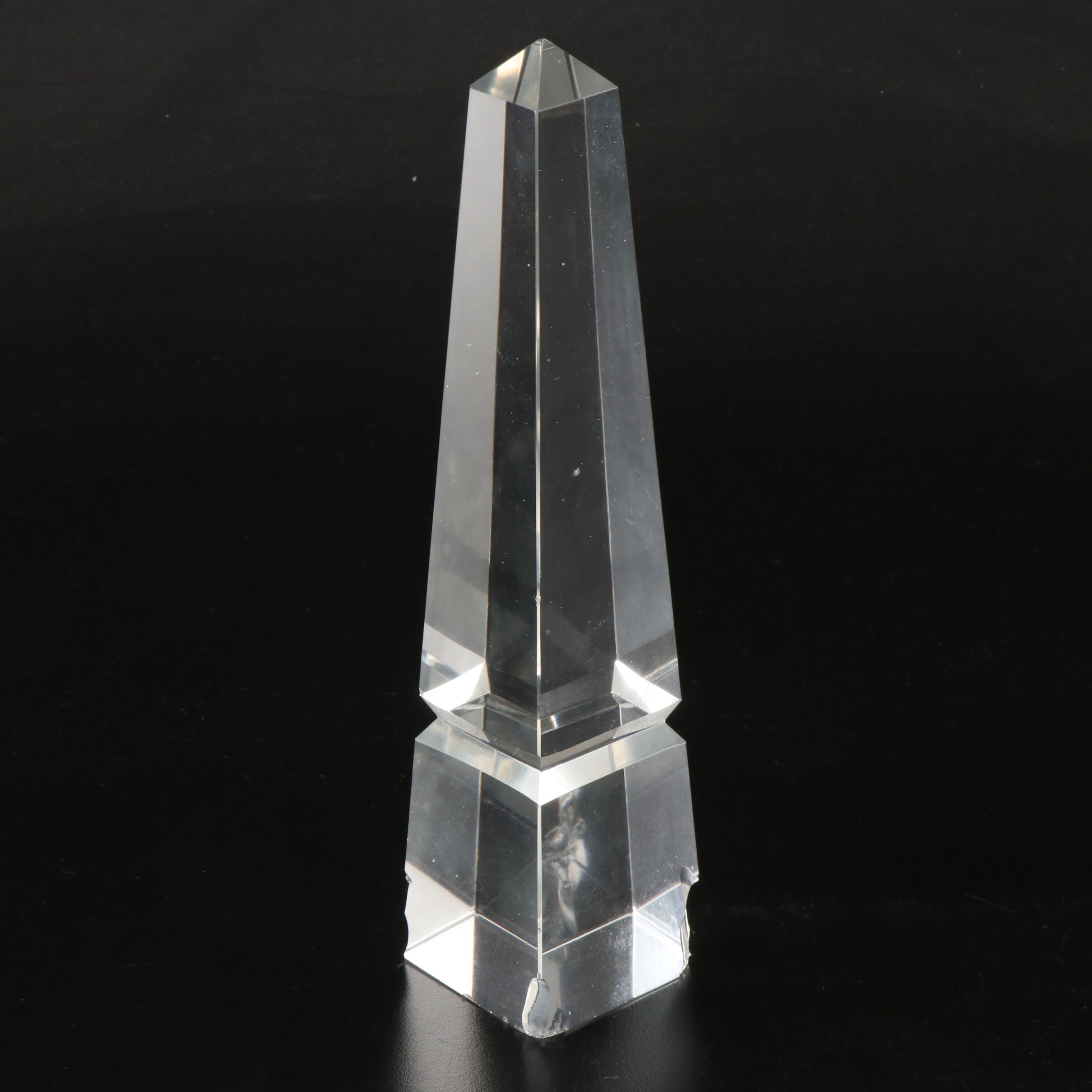 Postmodern Crystal Obelisk Paperweights