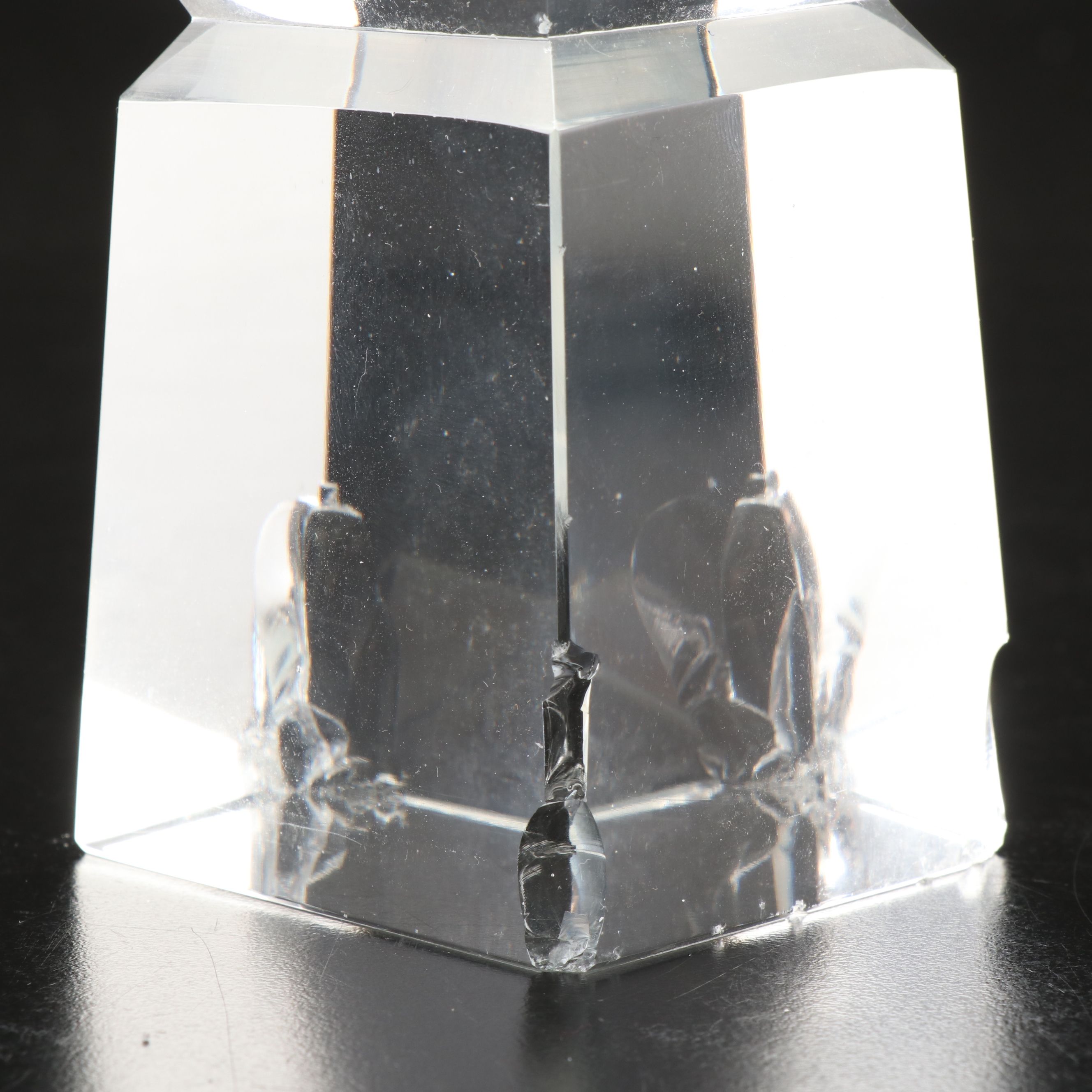 Postmodern Crystal Obelisk Paperweights