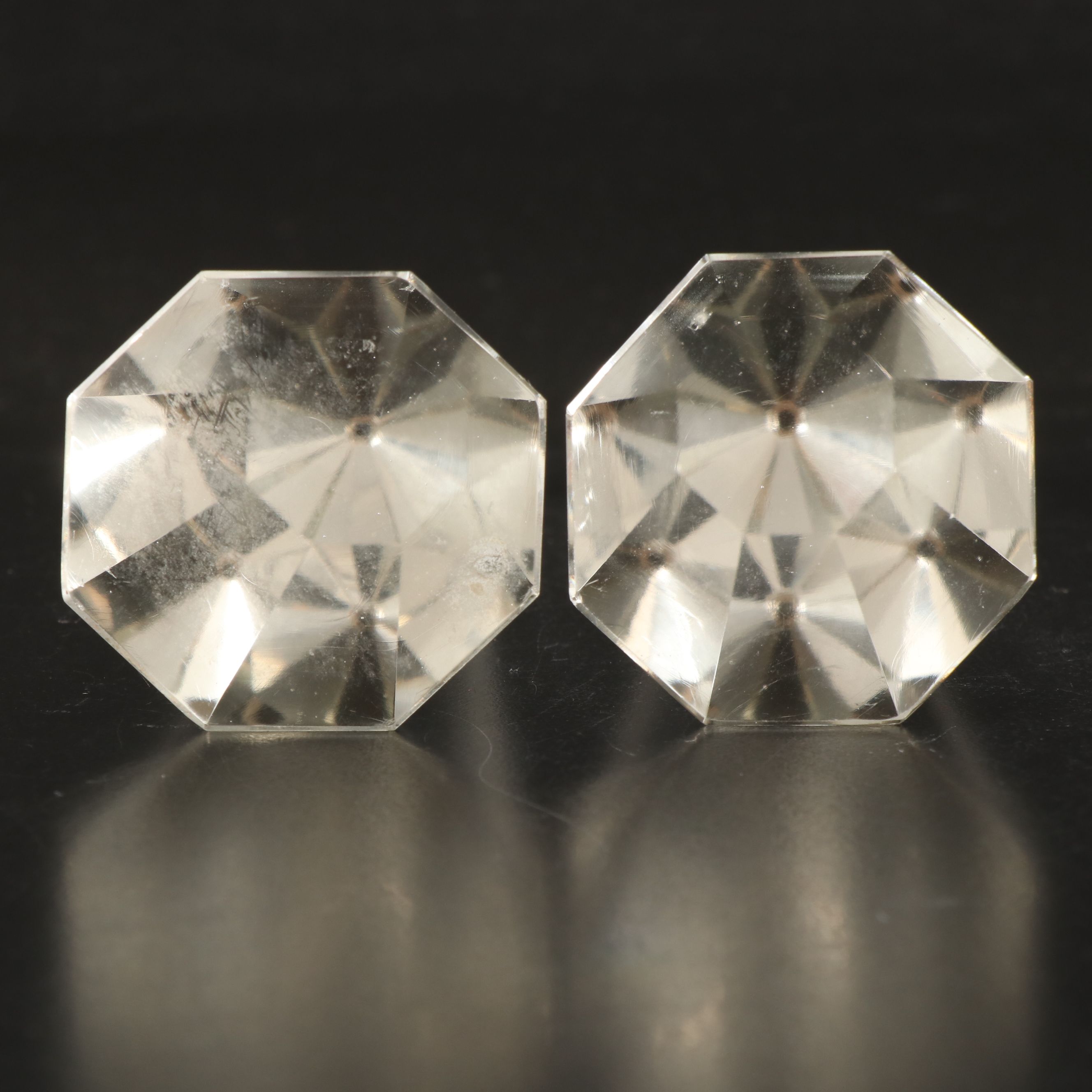 Postmodern Crystal Obelisk Paperweights