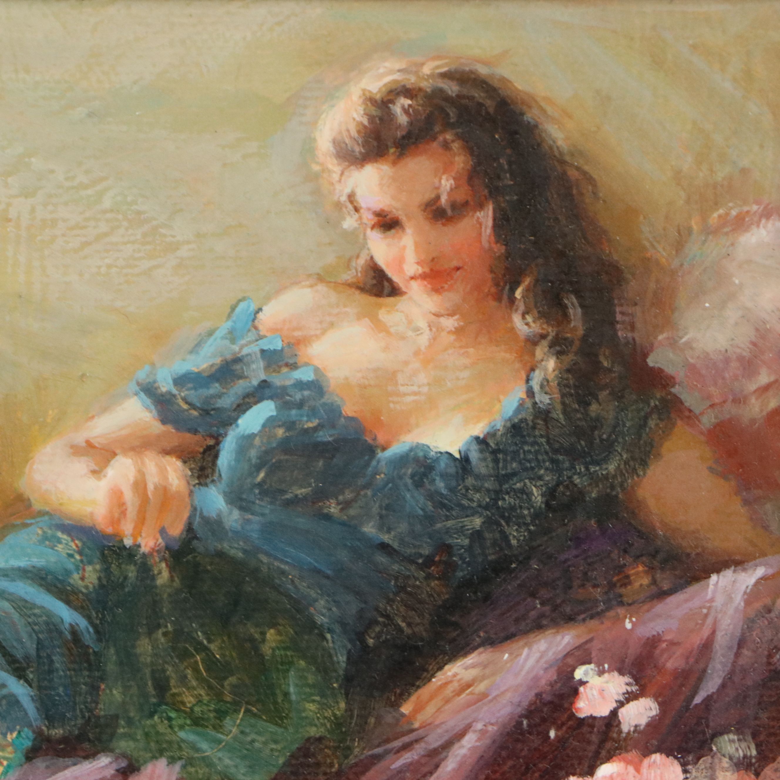 Mark Arian Oil on Canvas "Quiet Moment Study," Late 20th to Early 21st C.