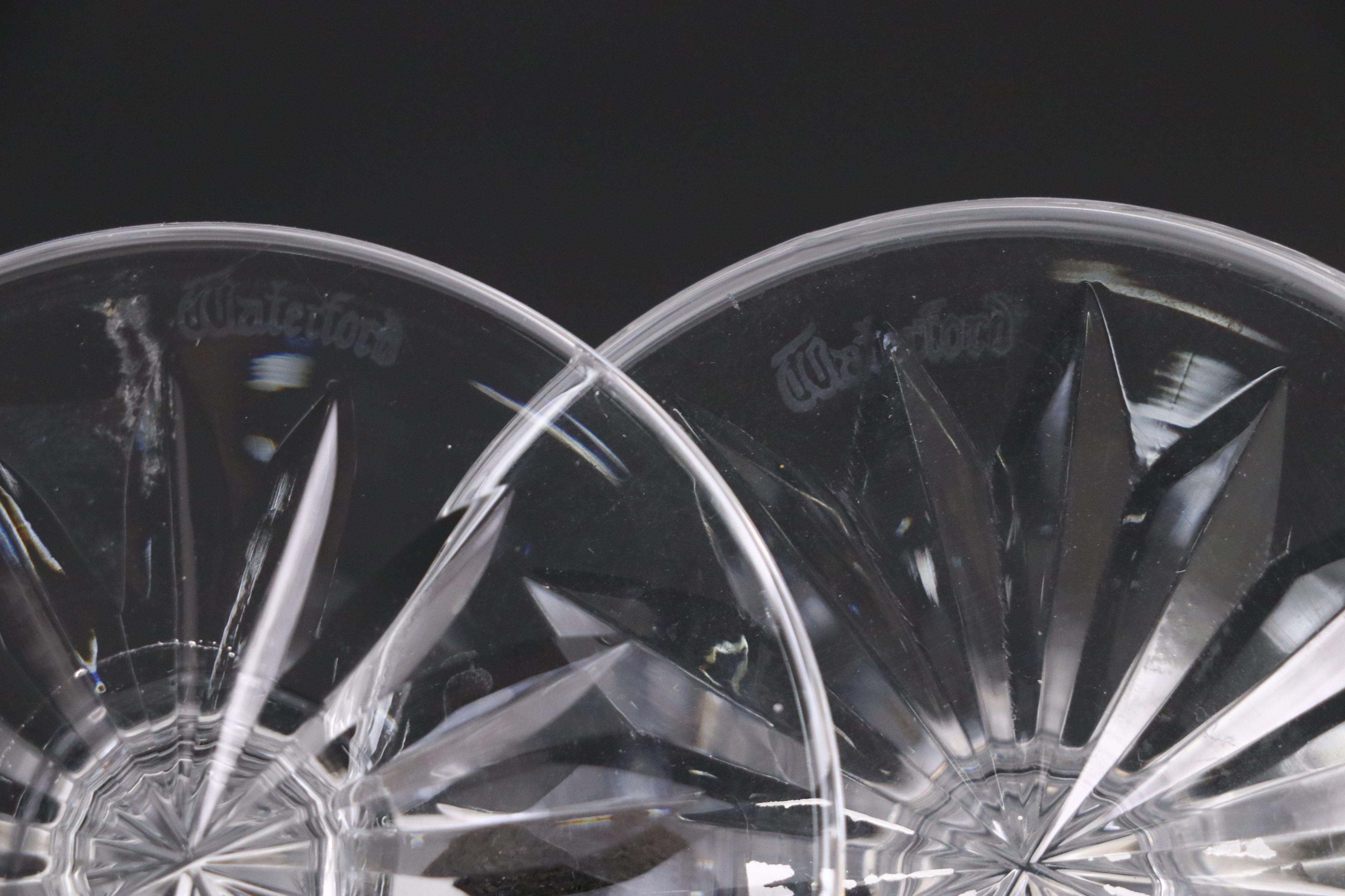 Waterford "Lismore" Crystal Compote and Bud Vase with More Vases and Bowl