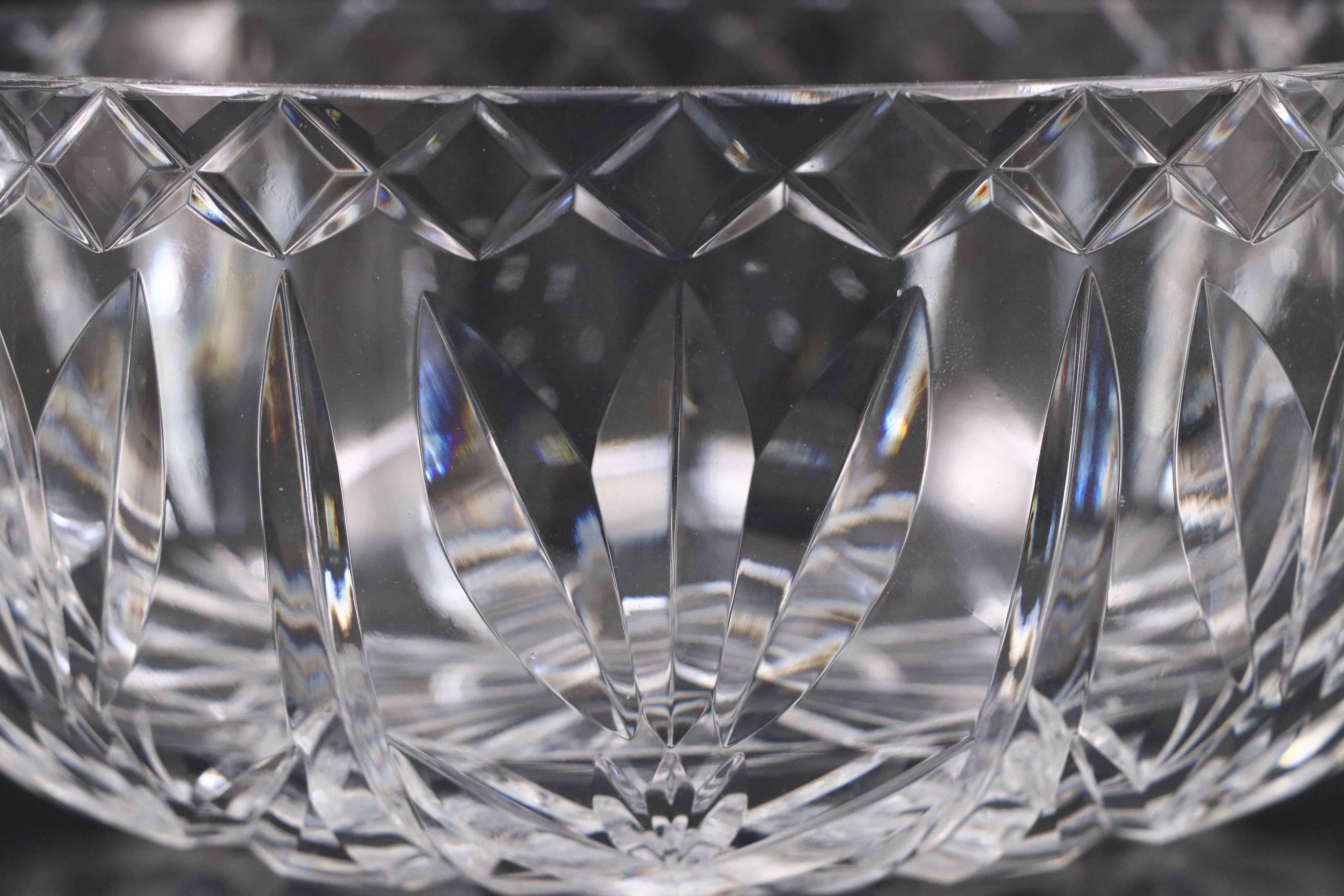 Waterford "Lismore" Crystal Compote and Bud Vase with More Vases and Bowl