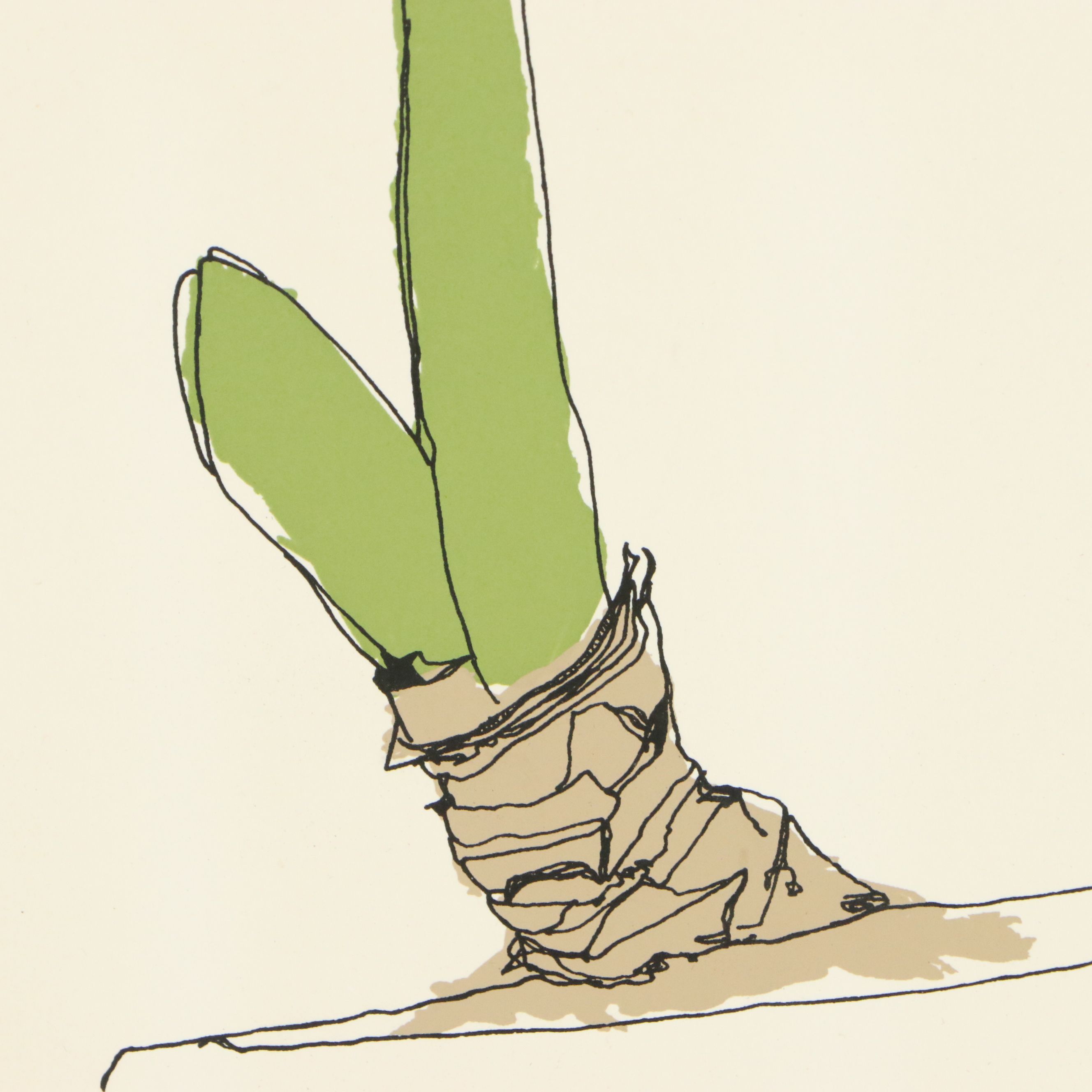 Brett Harper Amaryllis Still Life Serigraph "Fireworks From the Earth," Ca. 1979