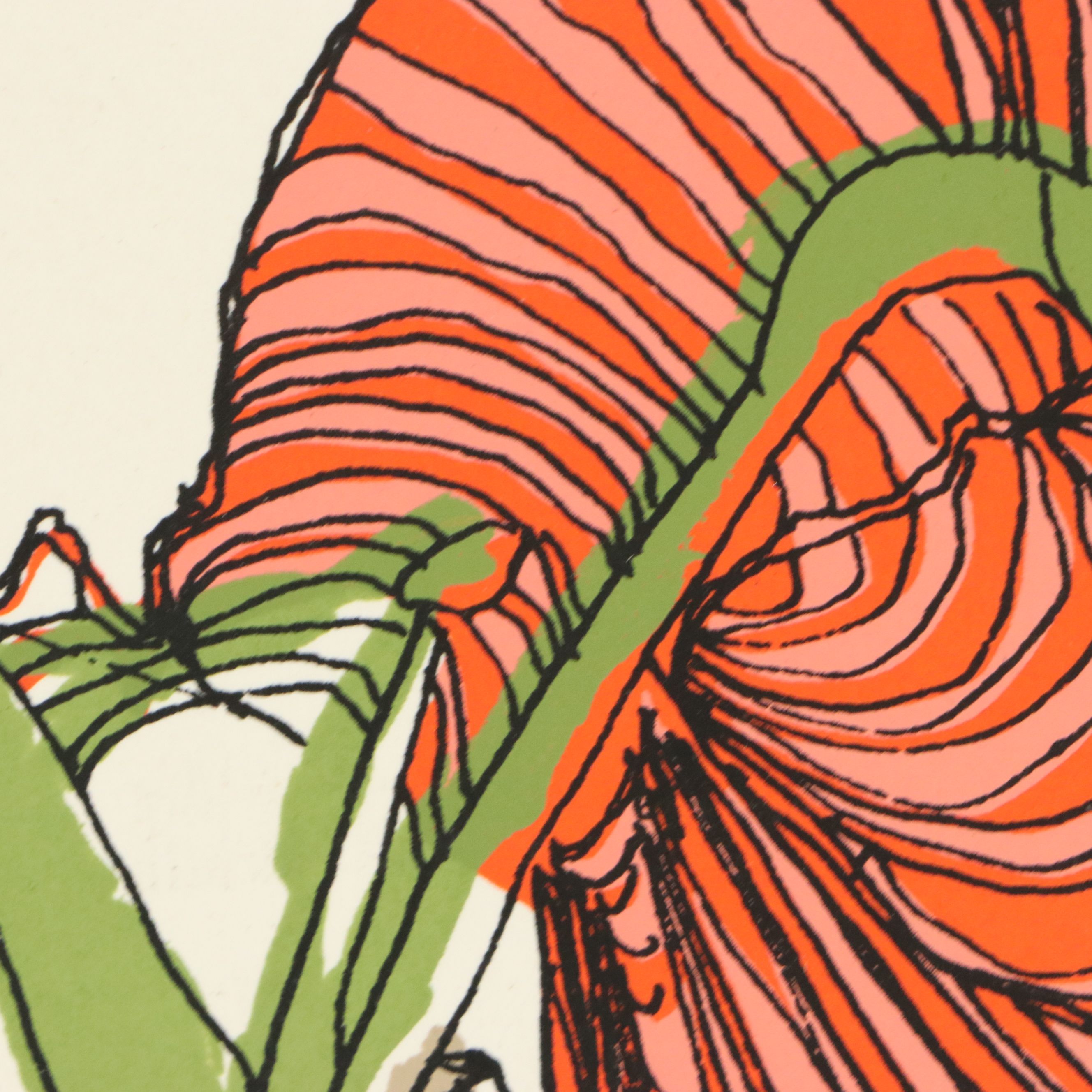 Brett Harper Amaryllis Still Life Serigraph "Fireworks From the Earth," Ca. 1979