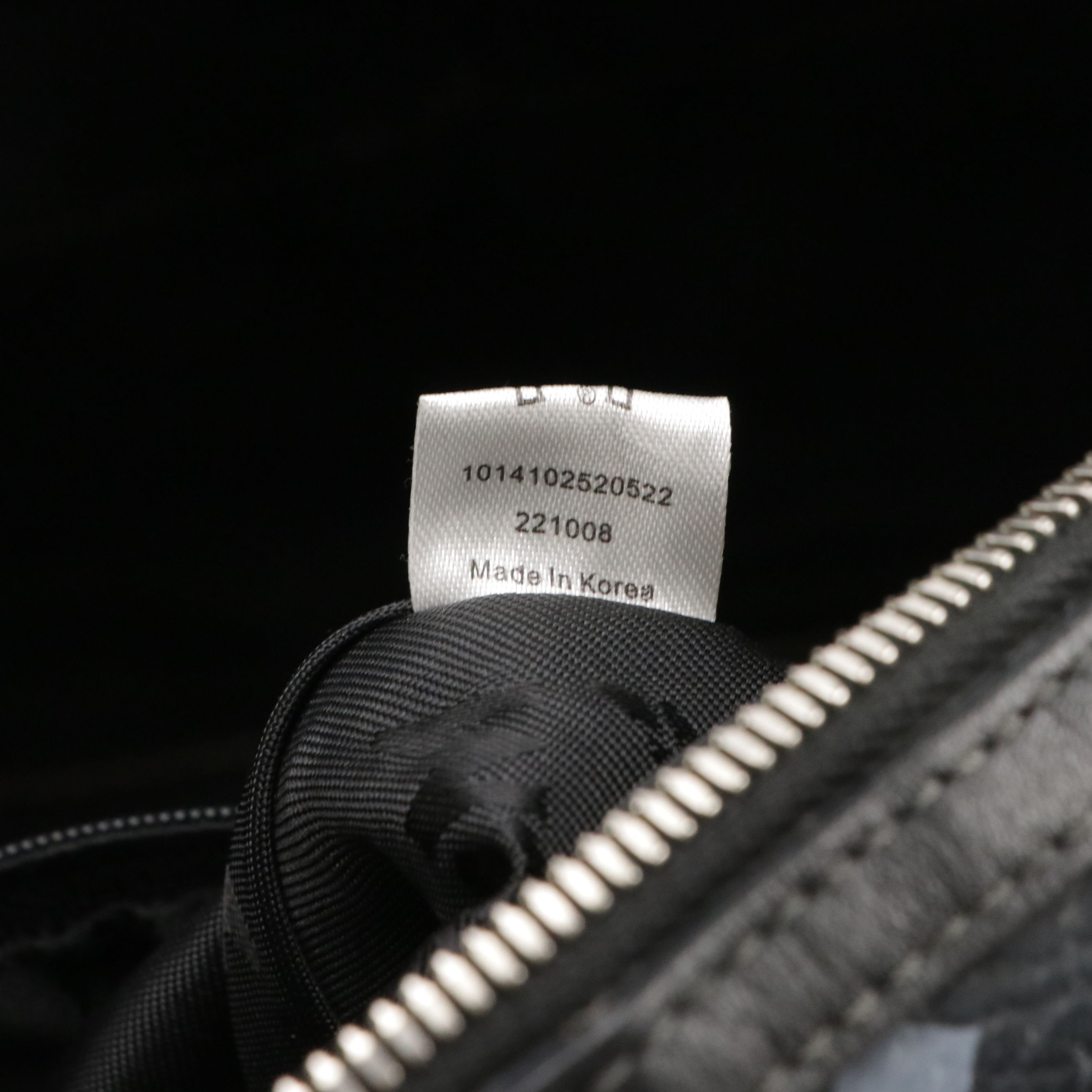 MCM Boston Bag in Navy Blue Visetos and Calfskin Leather