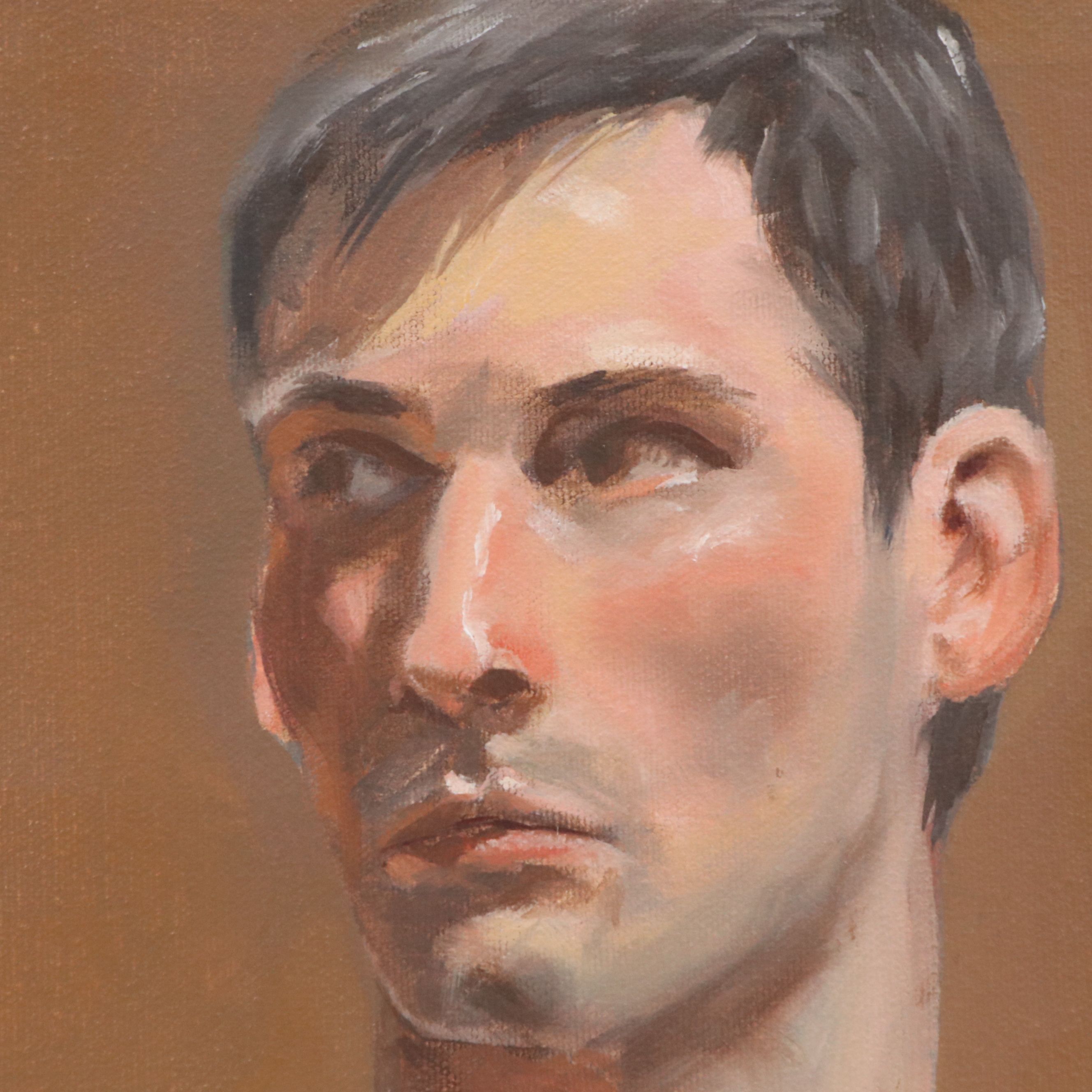 Larry Griggs Oil Painting of Male Nude, 21st Century