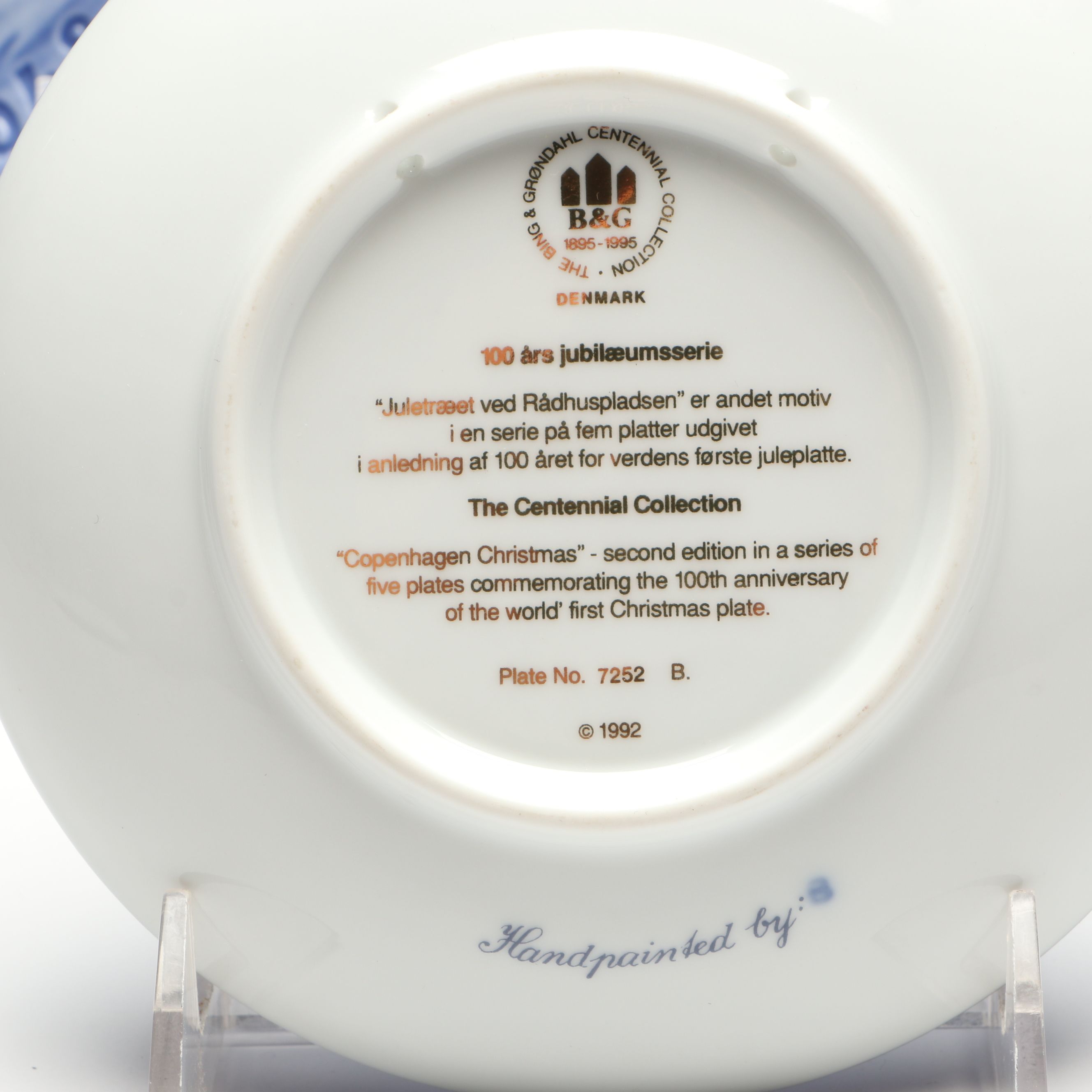 Bing & Grøndahl Porcelain Collector Plates Featuring "Julegrønden"