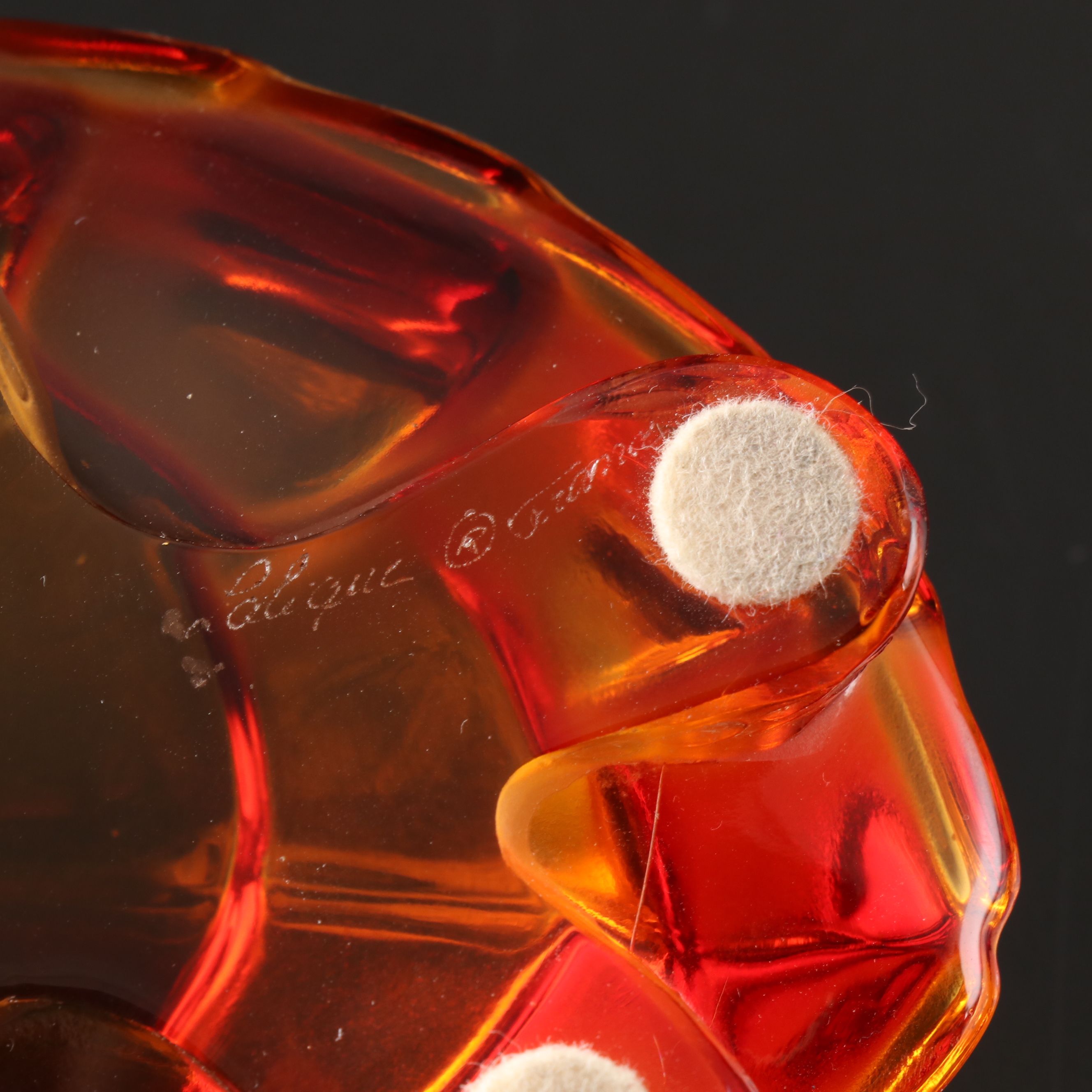 Lalique "Caroline Turtle" Amber Crystal Figurine