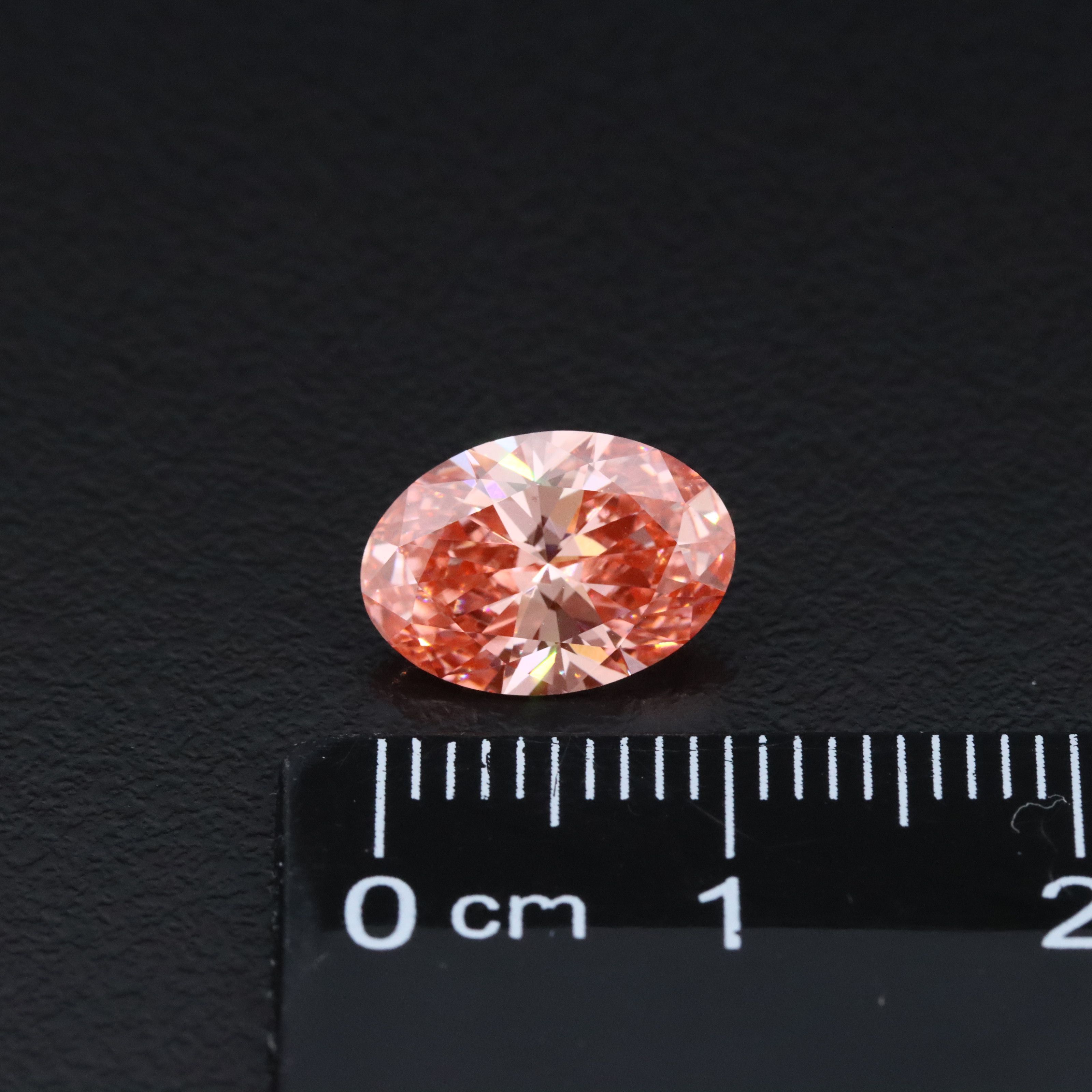 Loose 2.43 CT Lab Grown Fancy Vivid Pink Diamond with IGI Report