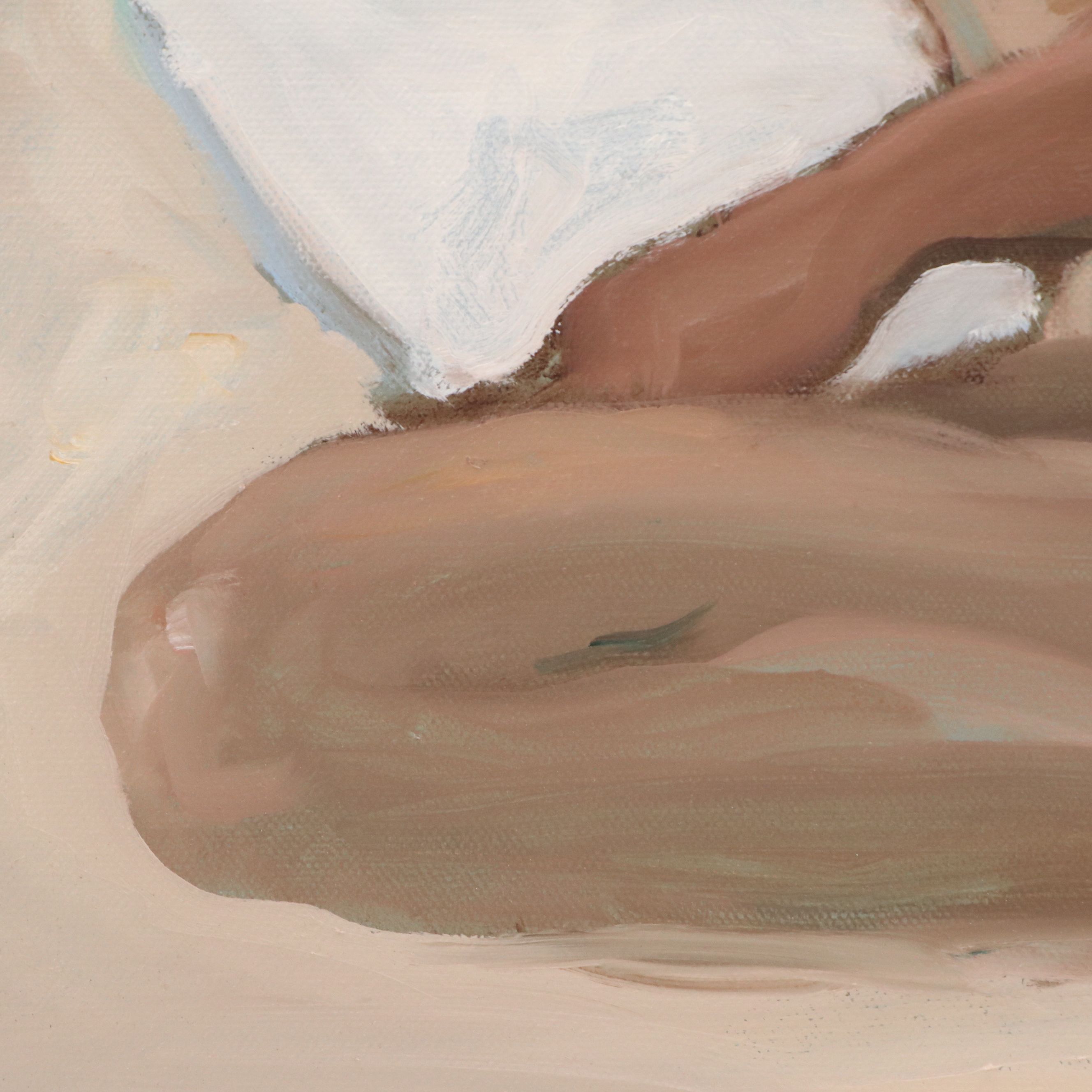 Larry Griggs Oil Painting of Male Nude, 21st Century