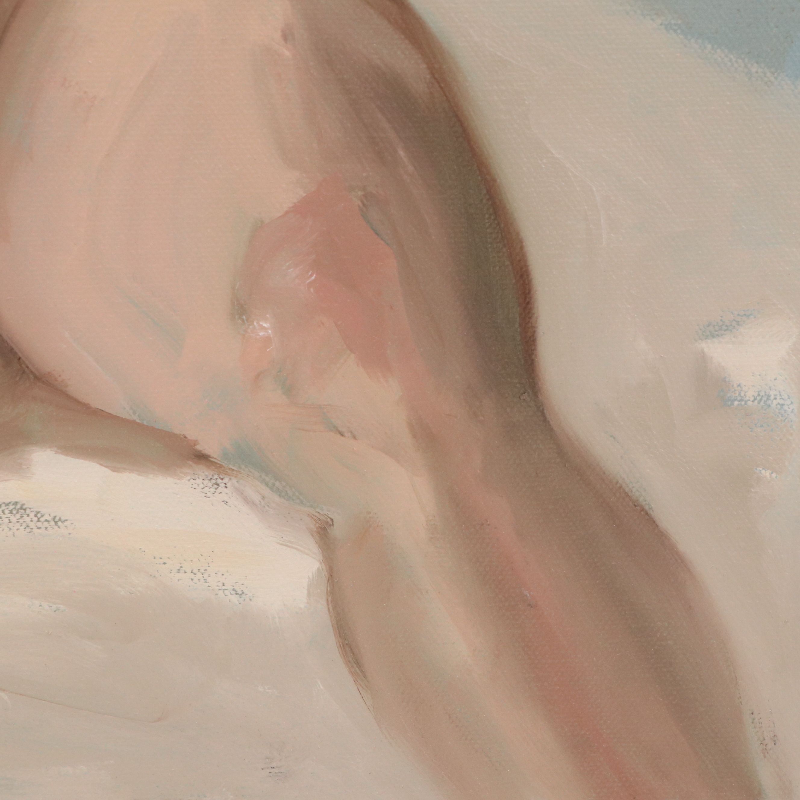 Larry Griggs Oil Painting of Male Nude, 21st Century