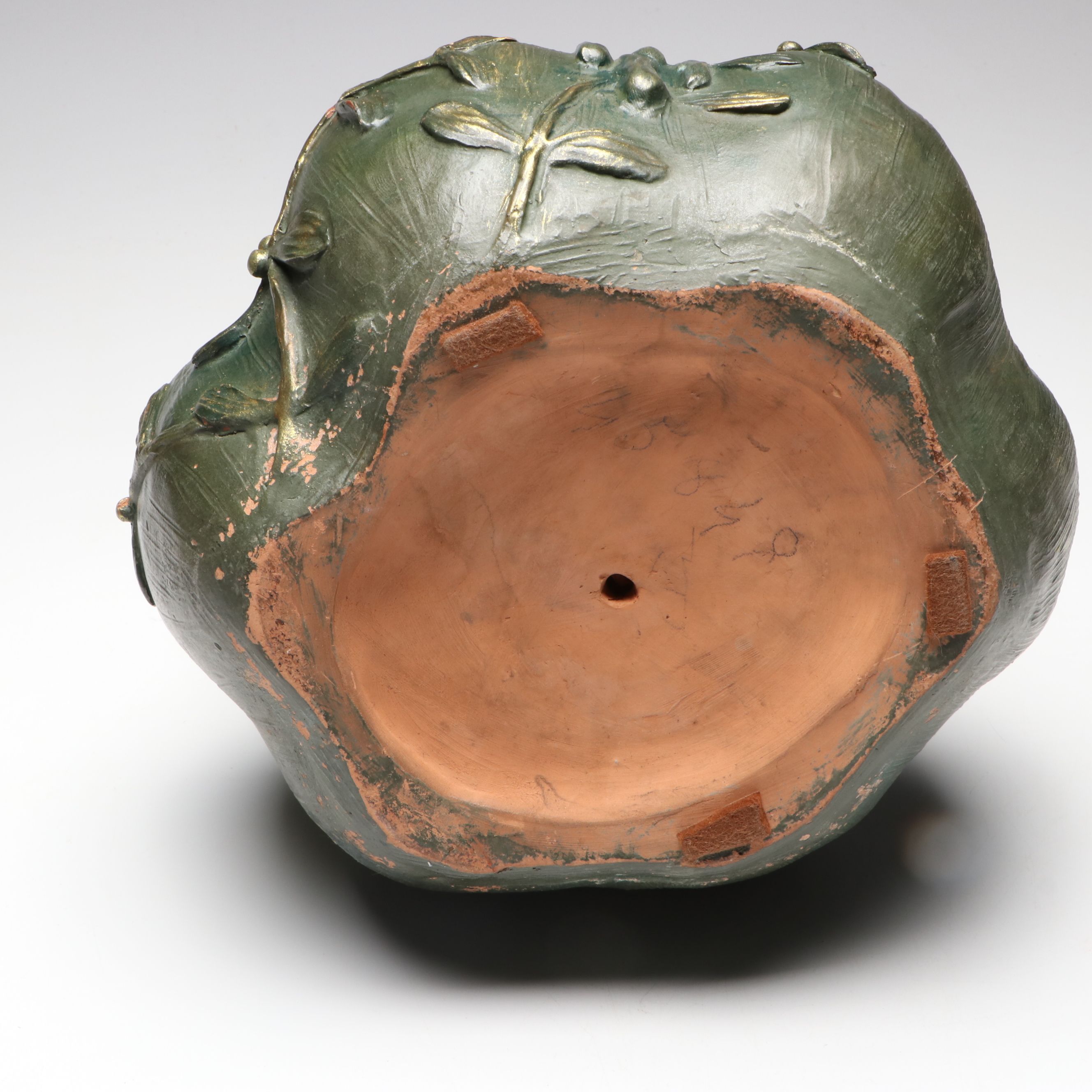 After Aristide de Ranieri Art Nouveau Style Terracotta Vase