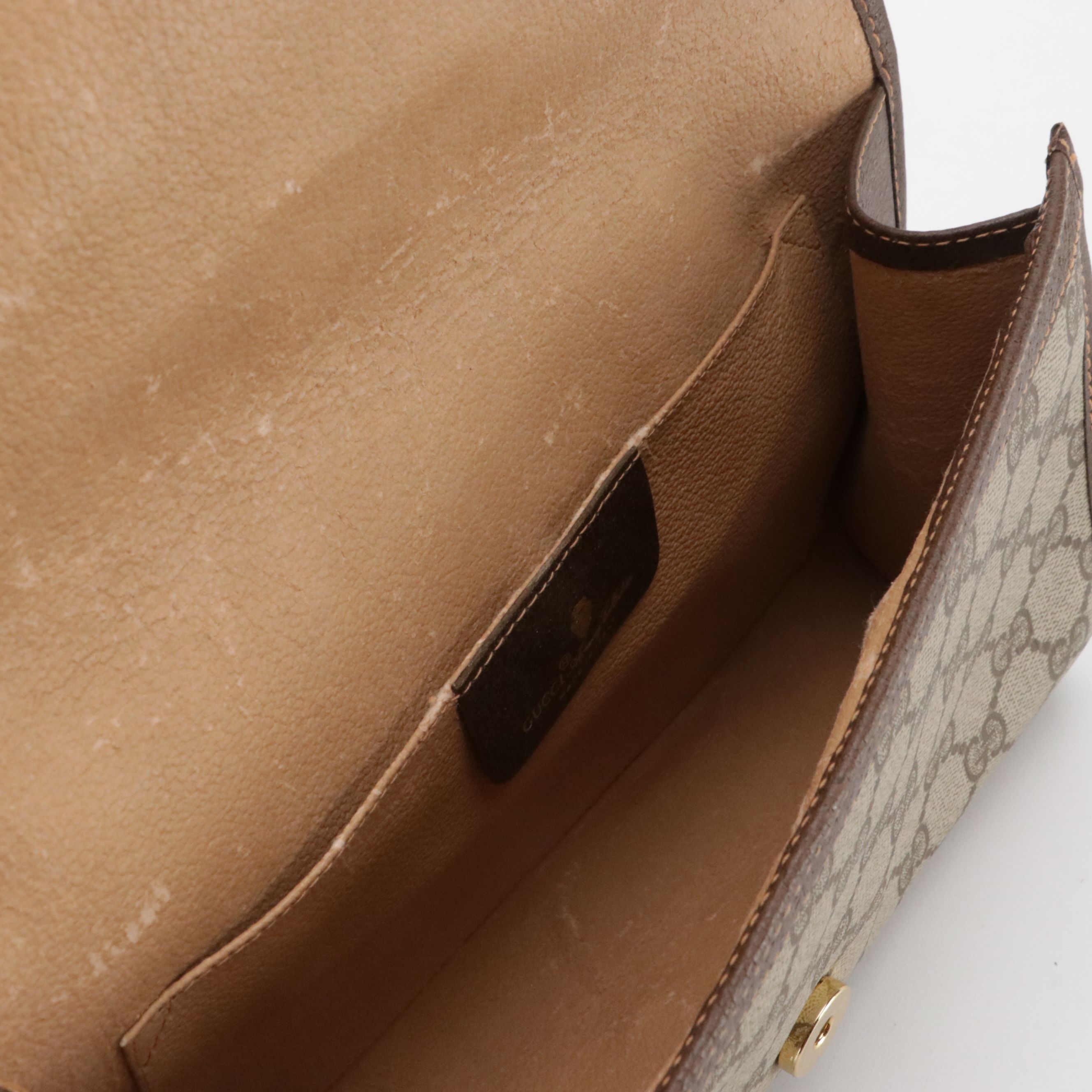 Gucci Accessory Collection Clutch in GG Supreme Canvas, Leather and Web Accent