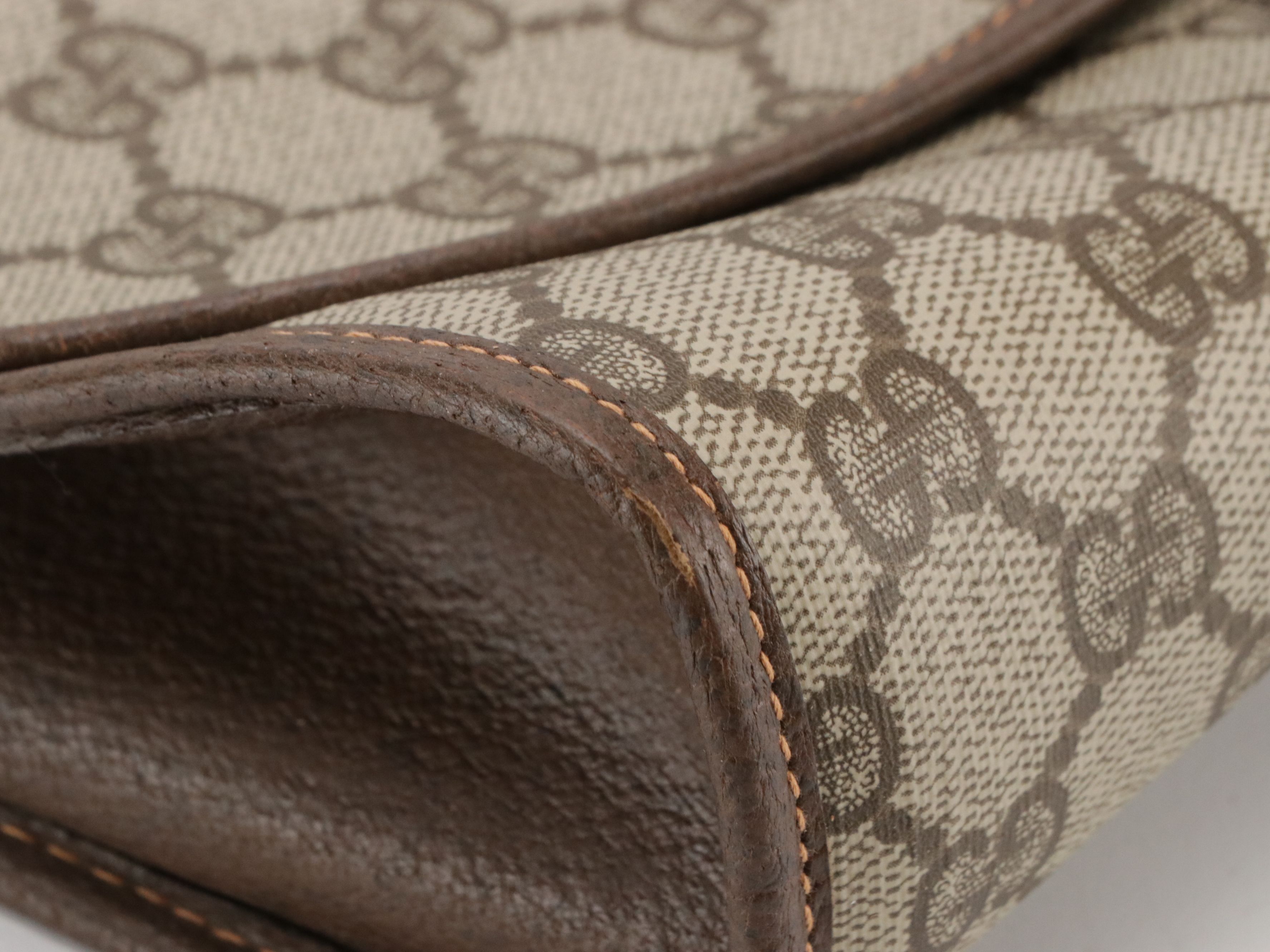 Gucci Accessory Collection Clutch in GG Supreme Canvas, Leather and Web Accent