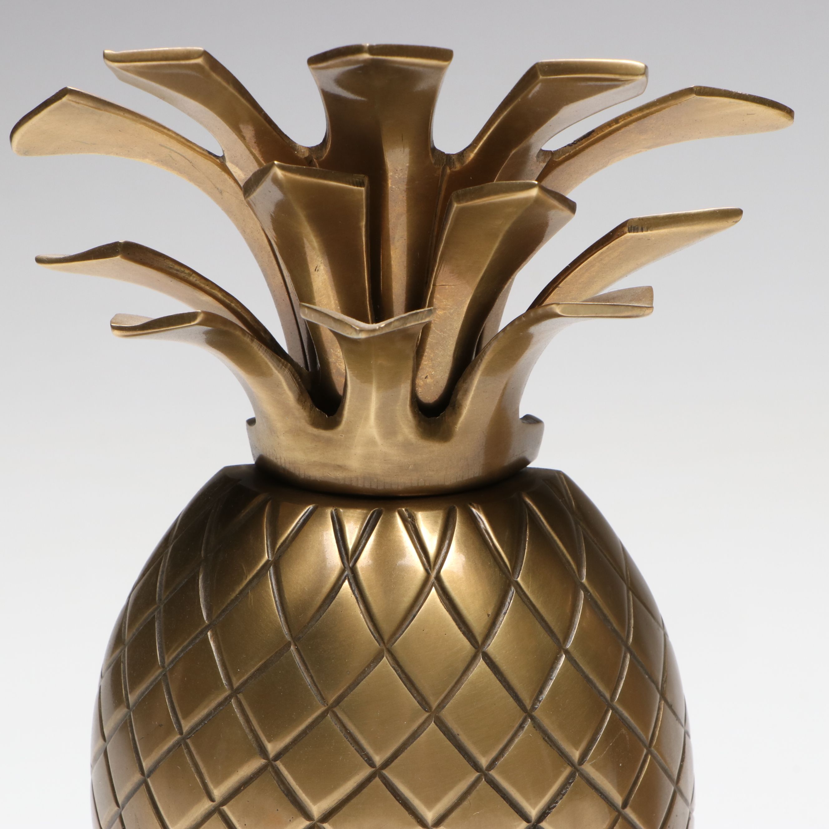 Indian Brass Pineapple Bookends