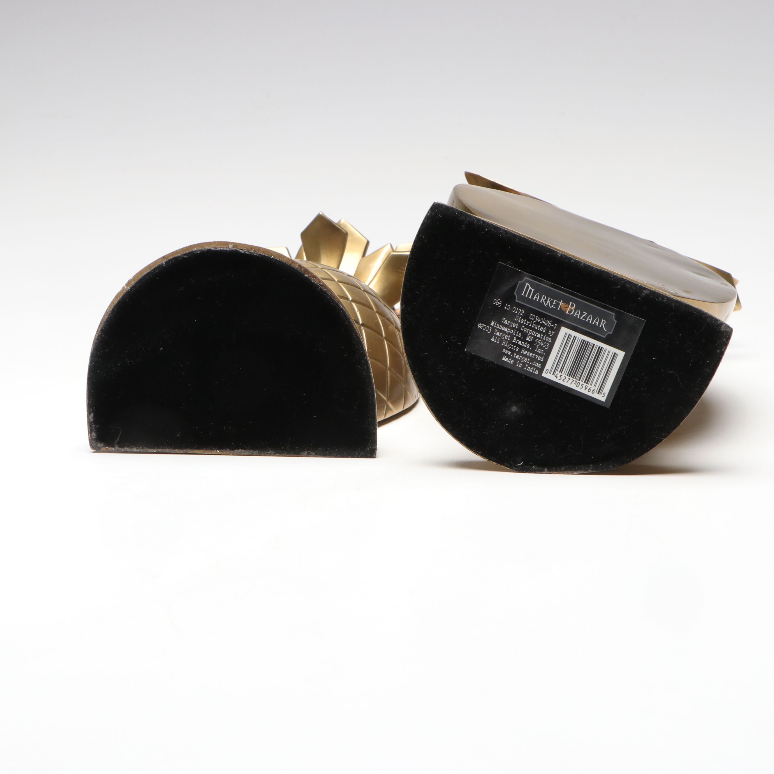 Indian Brass Pineapple Bookends