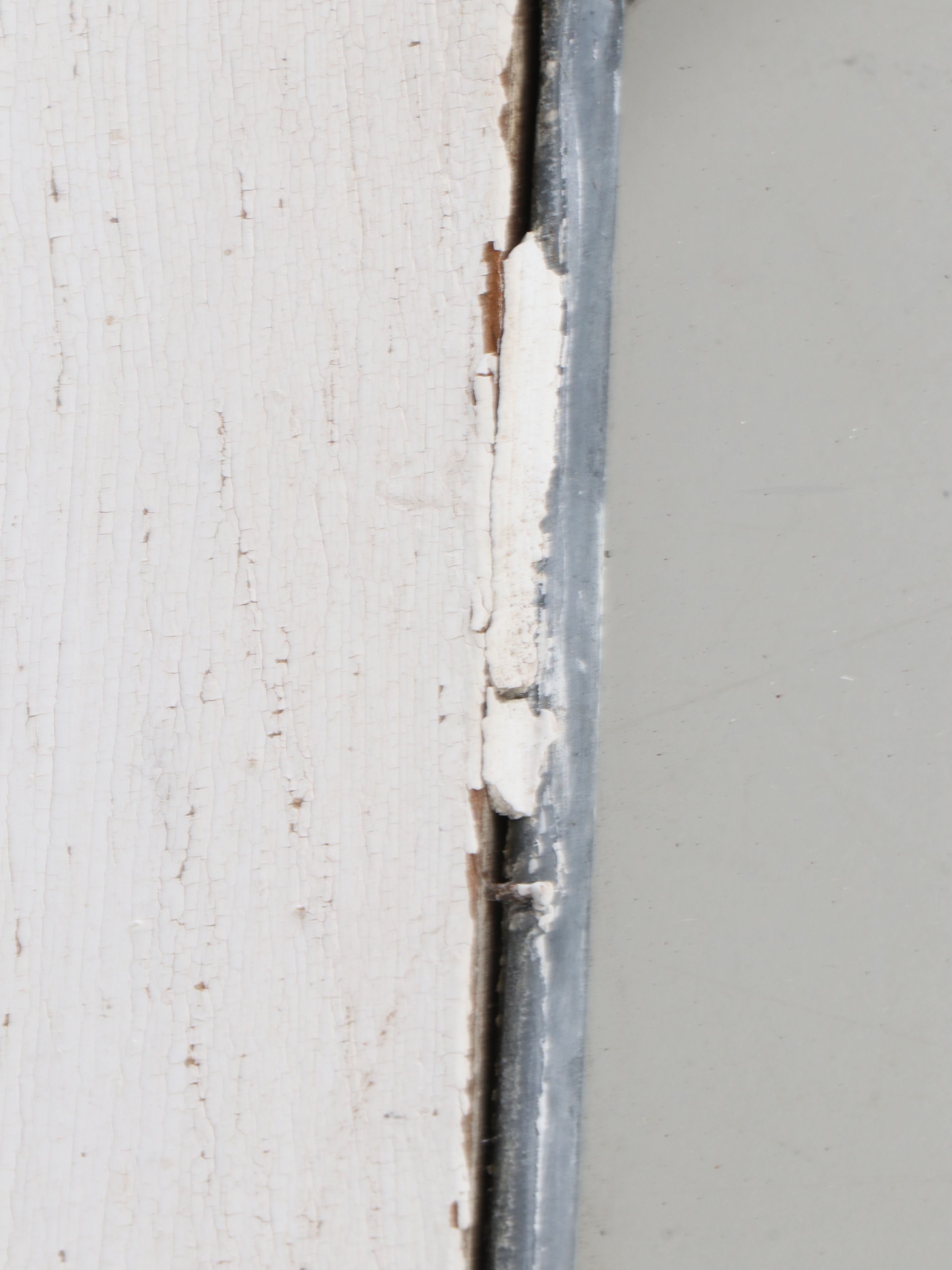 Leaded Glass Window Panel with Painted Wood Frame, Early to Mid-20th C.