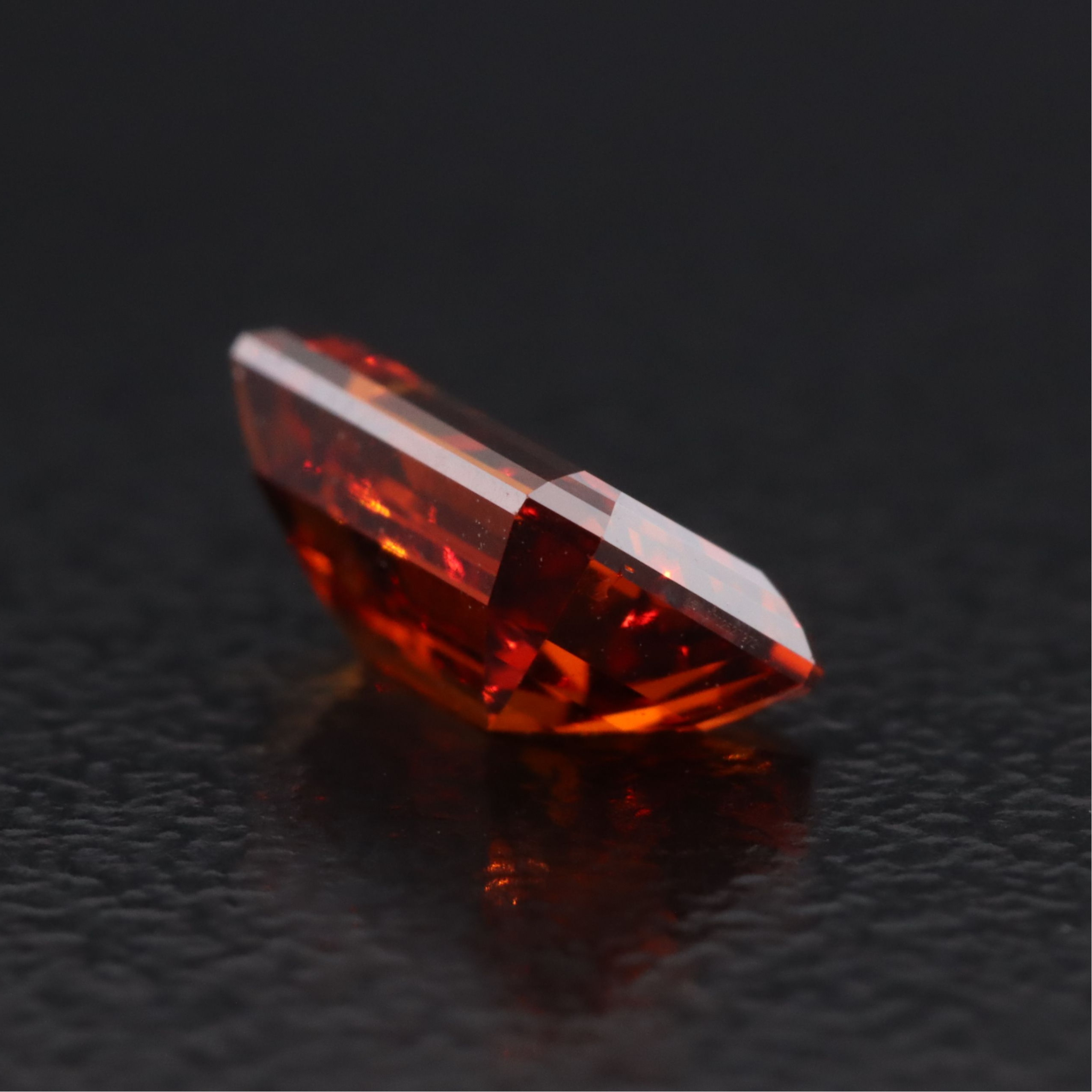 Loose 1.01 CT Lab Grown Fancy Vivid Orange Diamond with IGI Report
