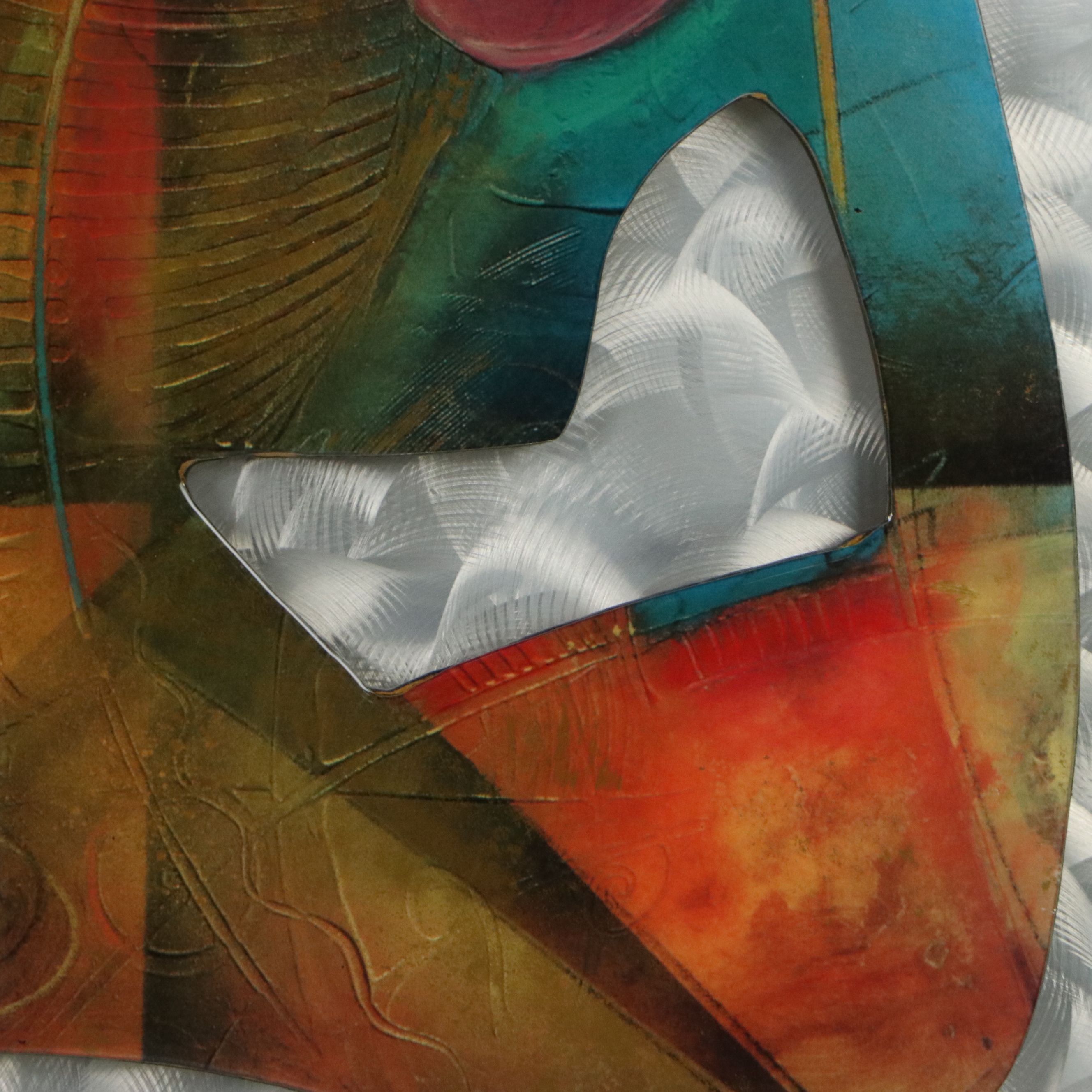 Abstract Offset Lithograph with Gold Leaf After Eric Waugh, 21st Century