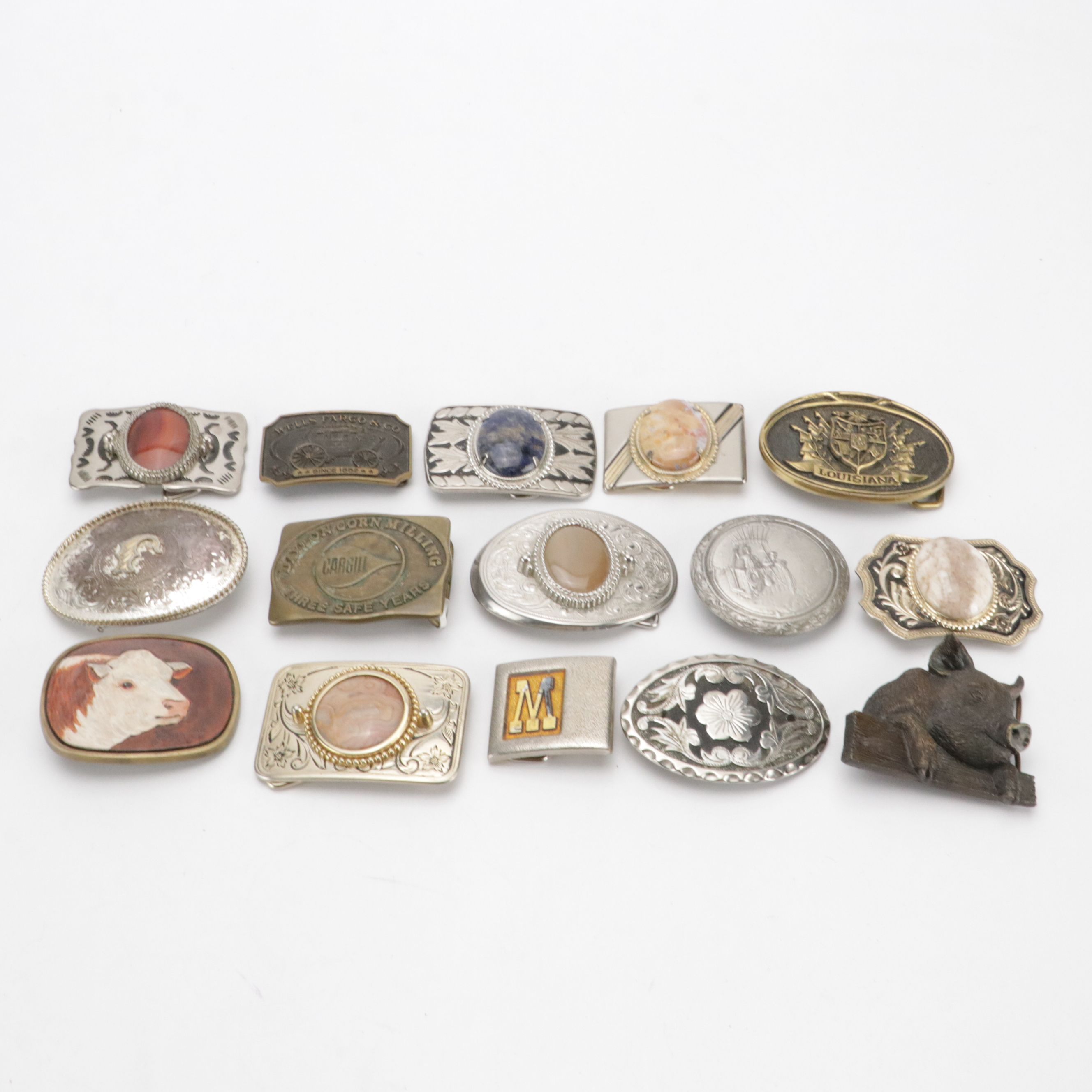 Bergamot Brass Works with Other Brass and Metal Western Belt Buckles