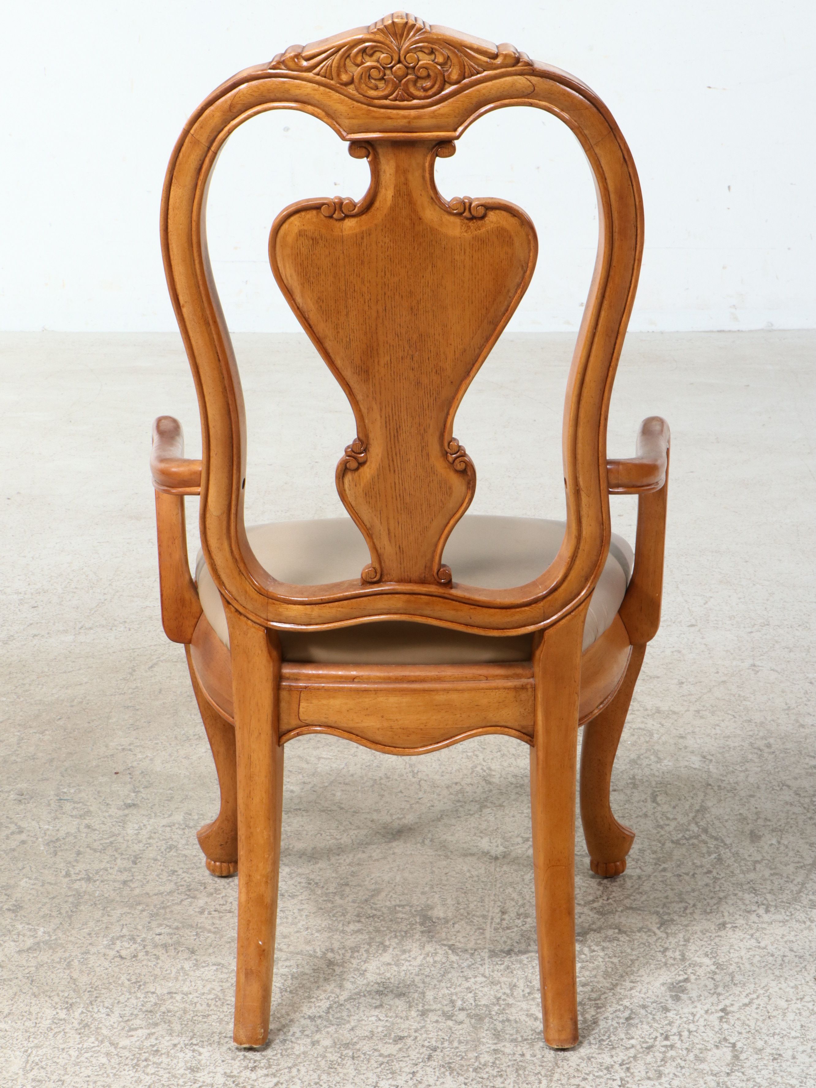 Neoclassical Style Inlaid Pedestal Dining Suite, Late 20th Century