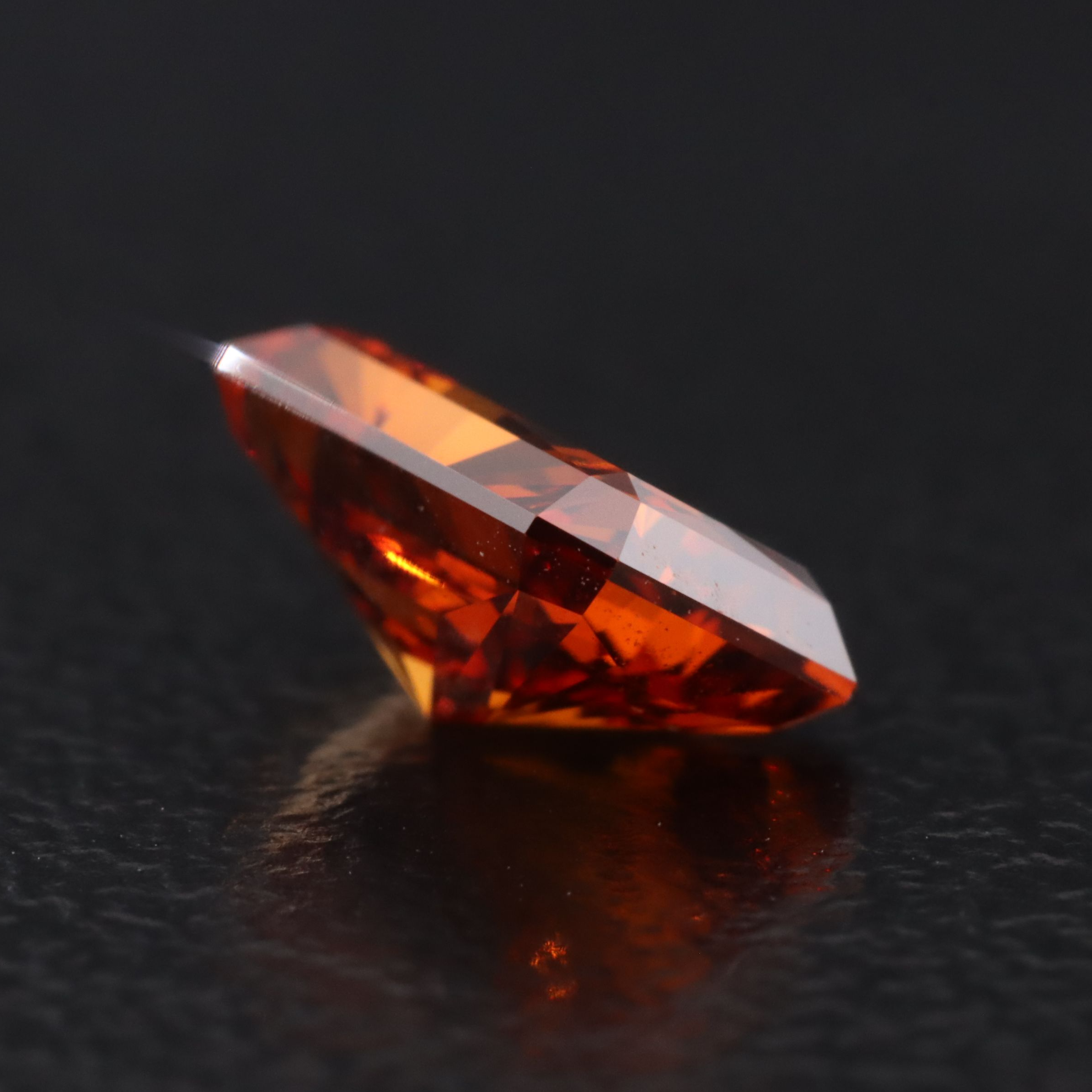 Loose 1.02 CT Lab Grown Fancy Vivid Orange Diamond with IGI Report