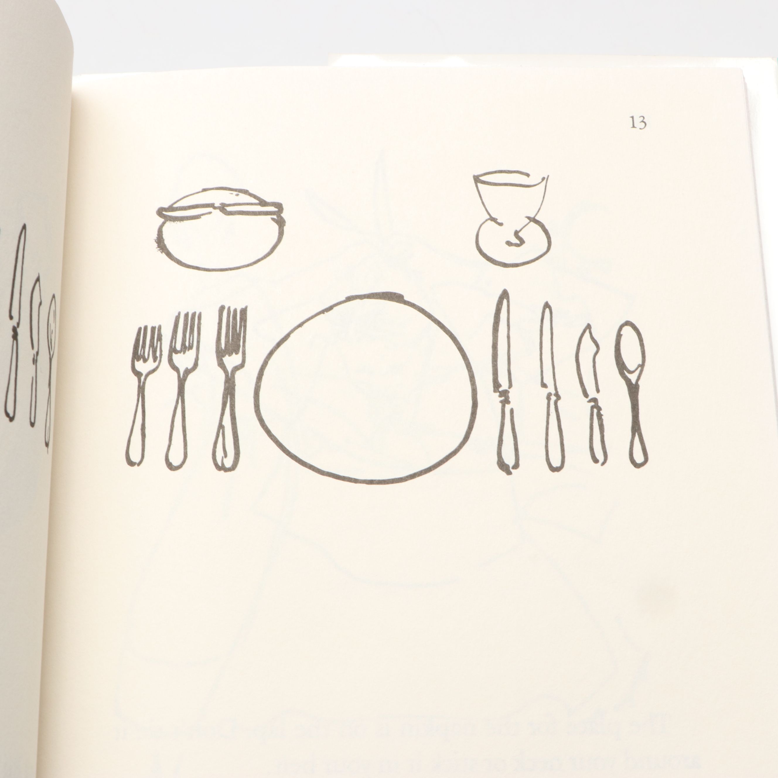 Illustrated "Tiffany's Table Manners for Teenagers" by Walter Hoving, 1989