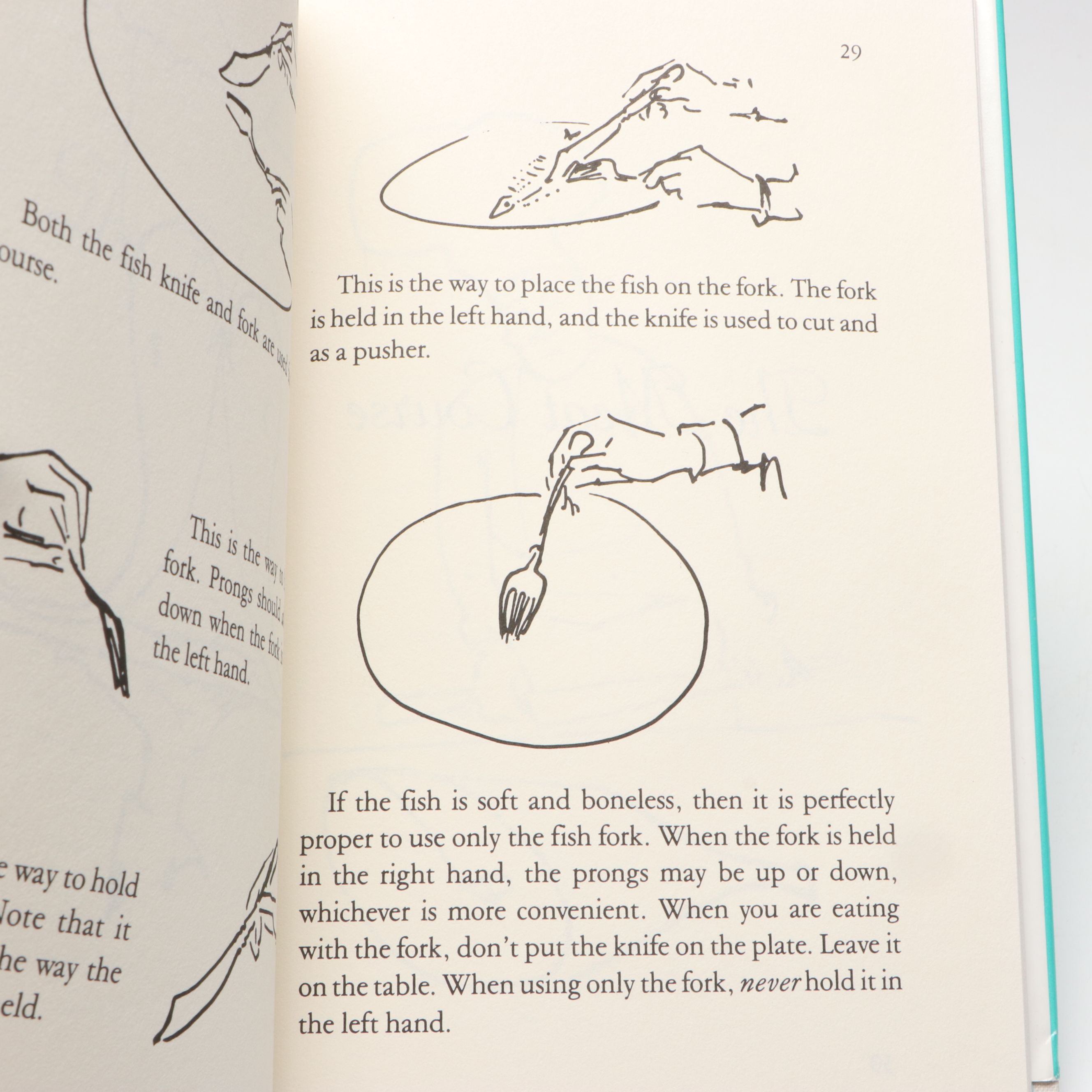 Illustrated "Tiffany's Table Manners for Teenagers" by Walter Hoving, 1989