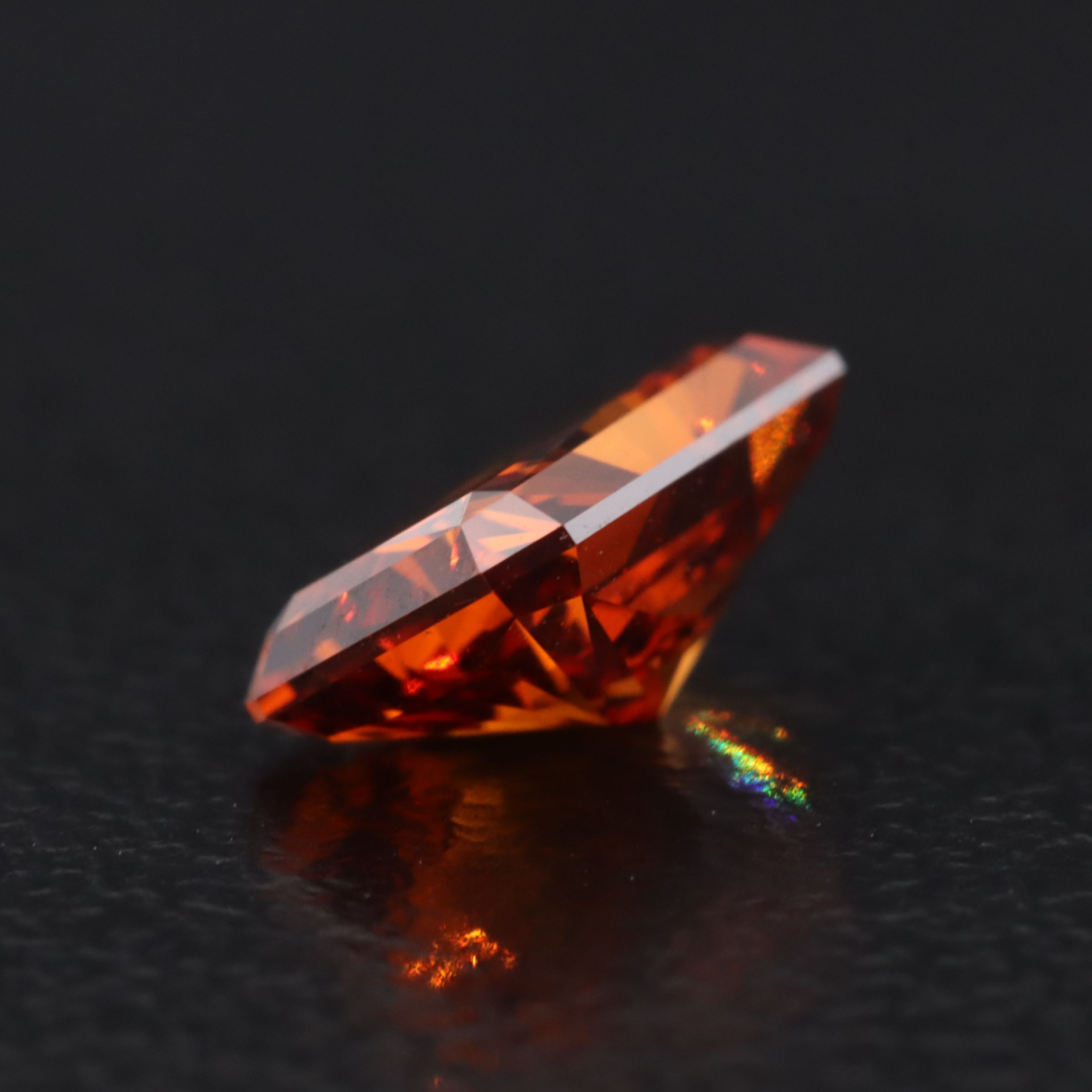 Loose 1.02 CT Lab Grown Fancy Vivid Orange Diamond with IGI Report