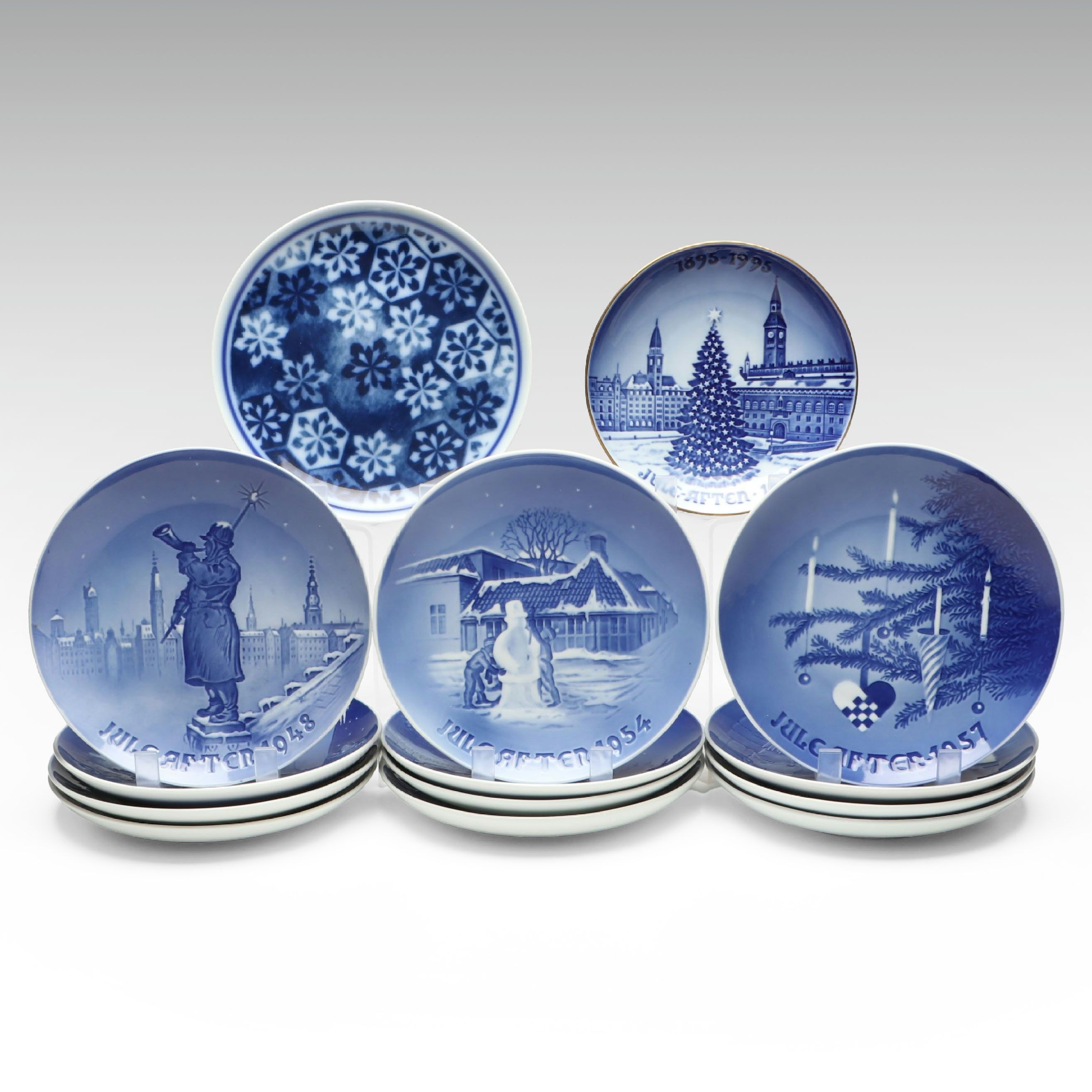 Bing & Grøndahl Porcelain Collector Plates Featuring "Julegrønden"