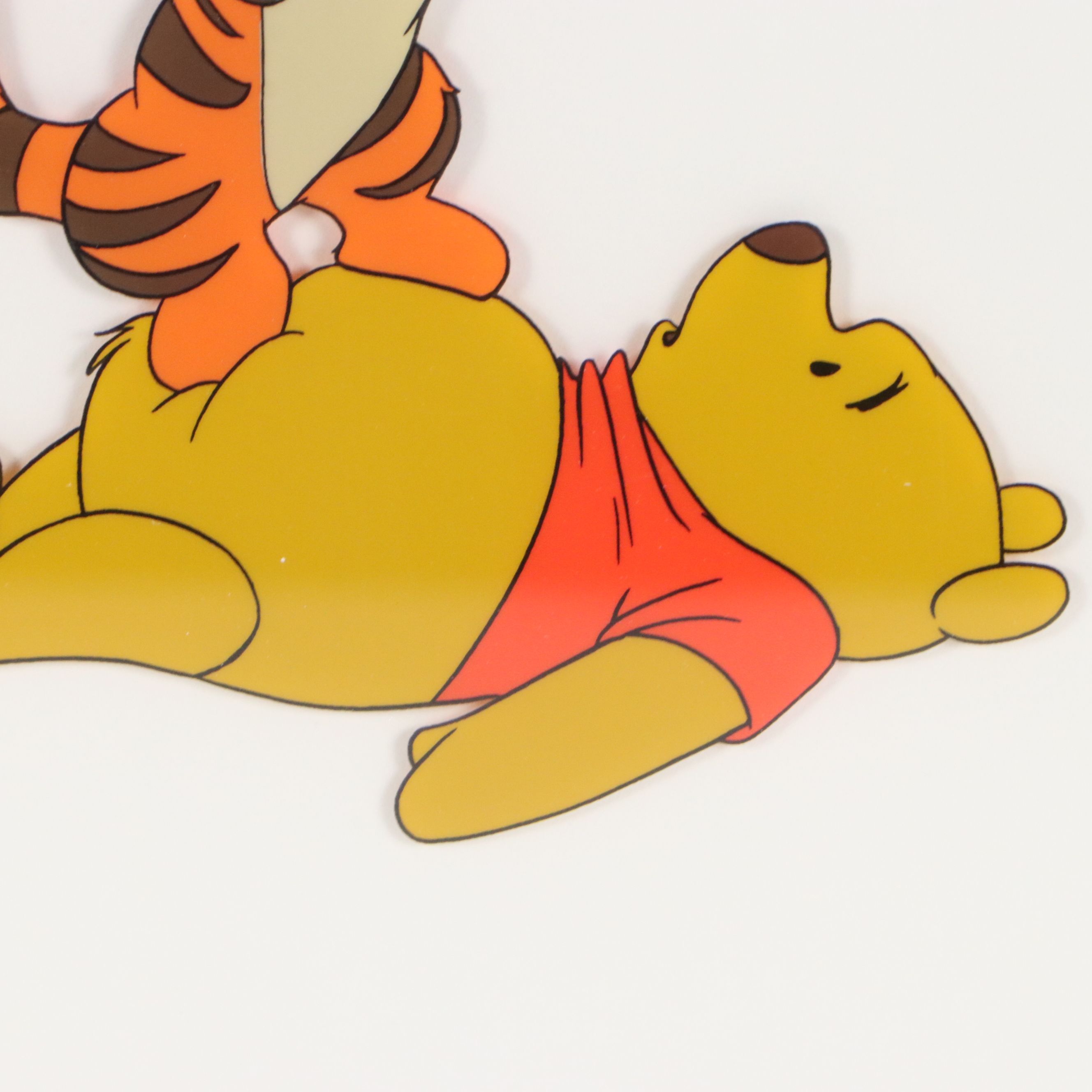 Walt Disney Serigraph Cel of Tigger Tackling Winnie the Pooh, 1990