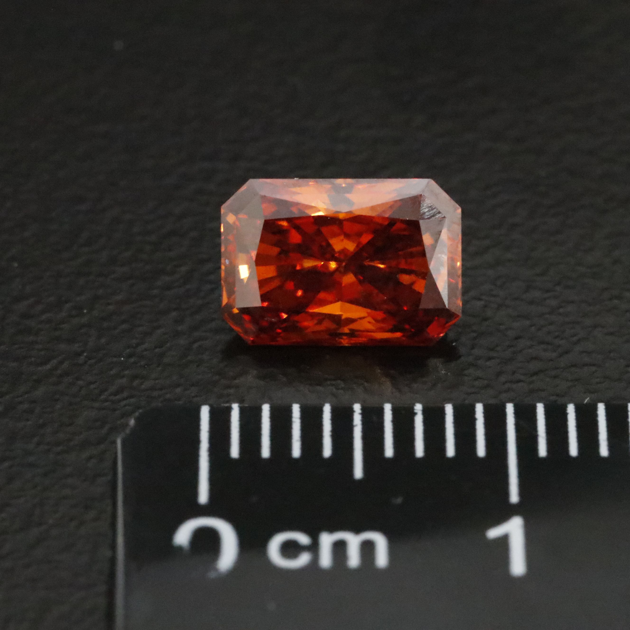 Loose 1.50 CT Lab Grown Fancy Vivid Orange Diamond with IGI Report