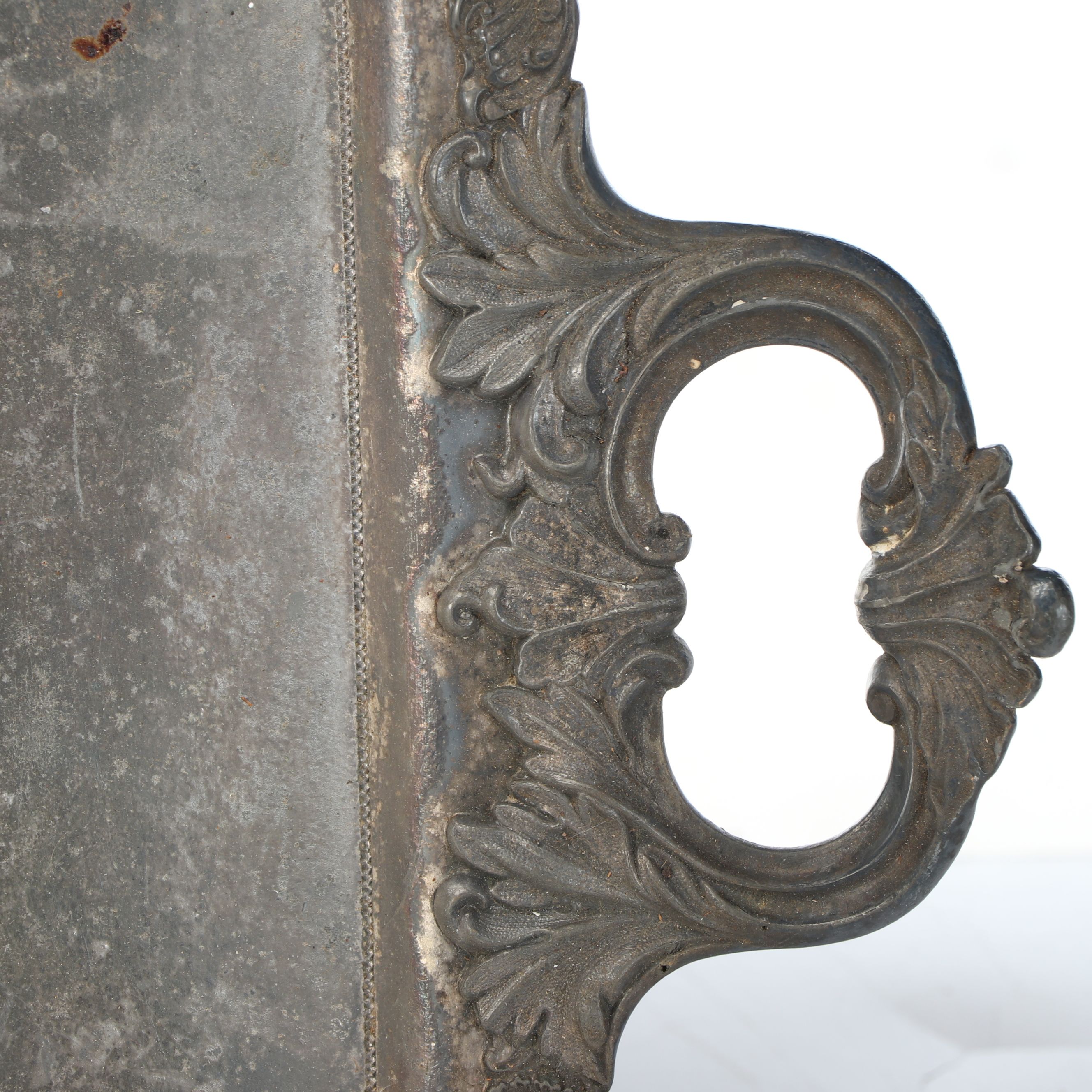 Meridian Victorian Style Silver Plate Tray with Aluminium and Other Serveware