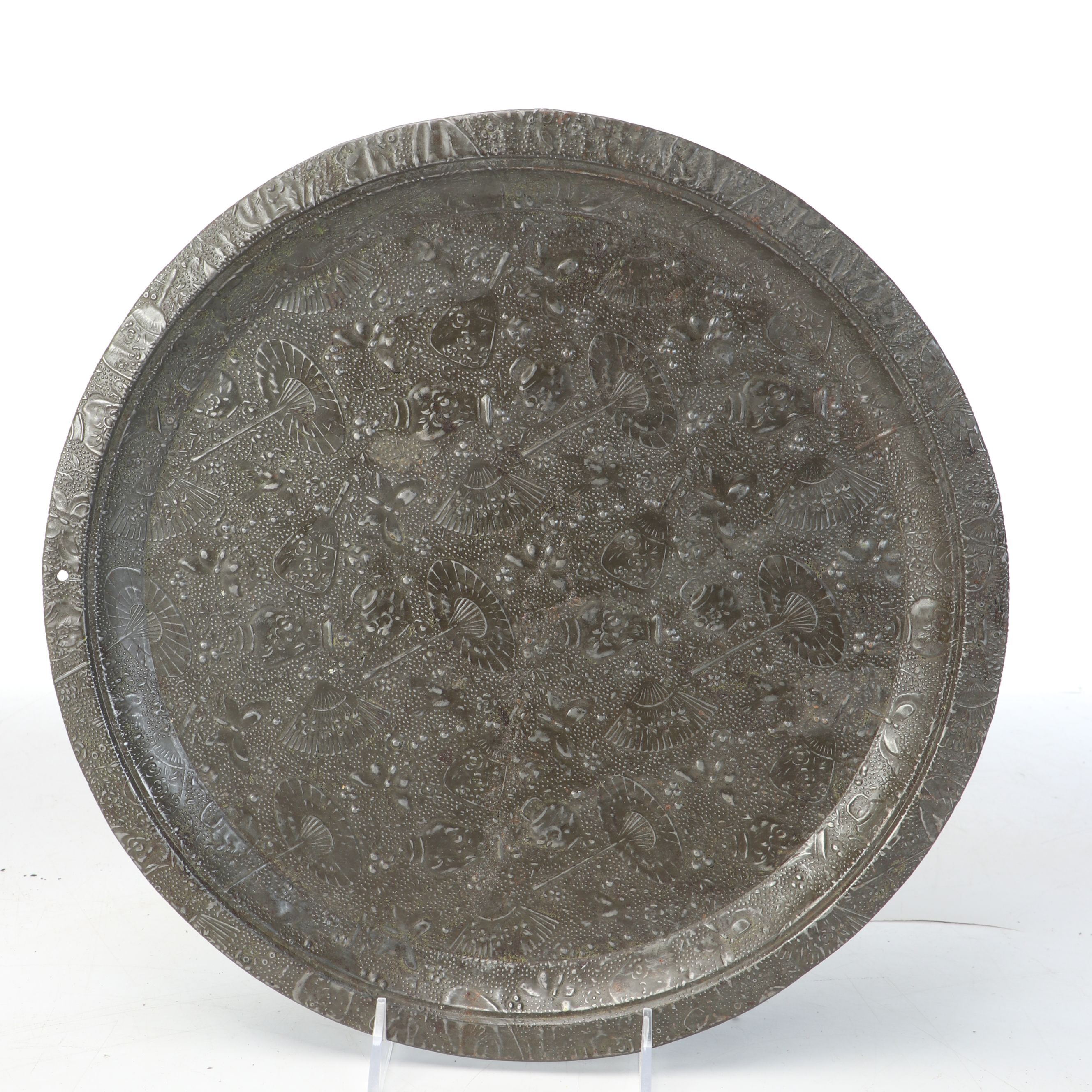 Meridian Victorian Style Silver Plate Tray with Aluminium and Other Serveware