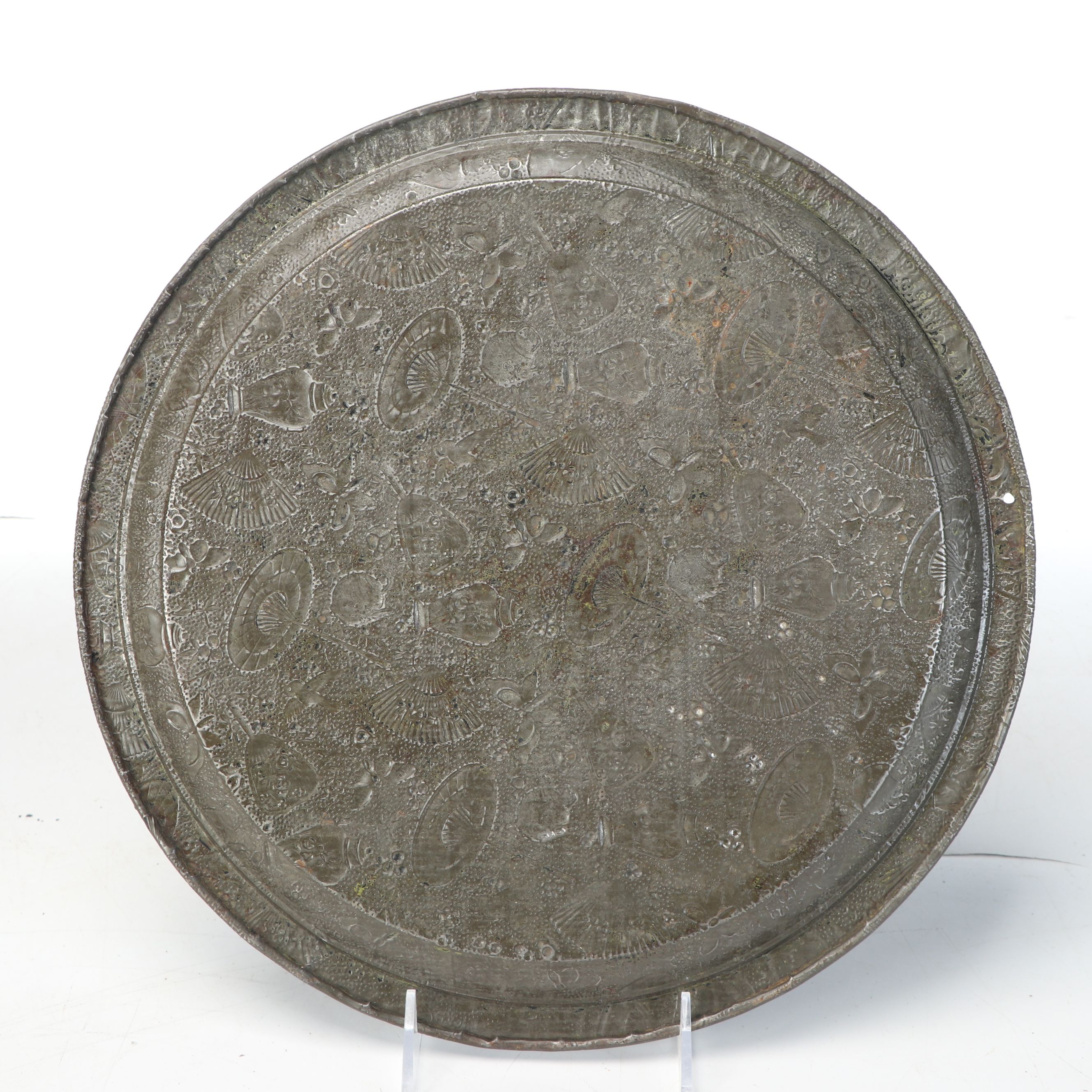 Meridian Victorian Style Silver Plate Tray with Aluminium and Other Serveware