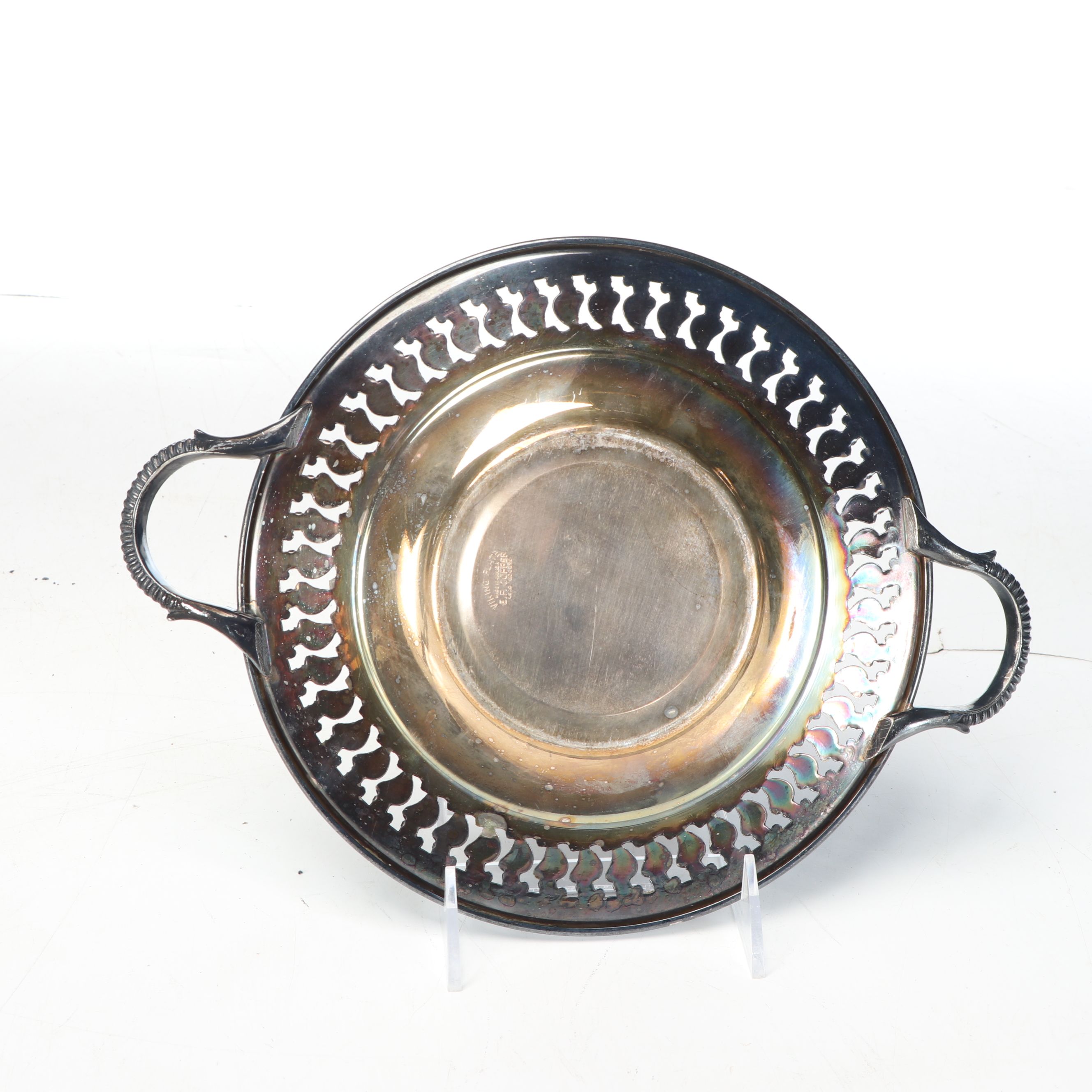 Meridian Victorian Style Silver Plate Tray with Aluminium and Other Serveware