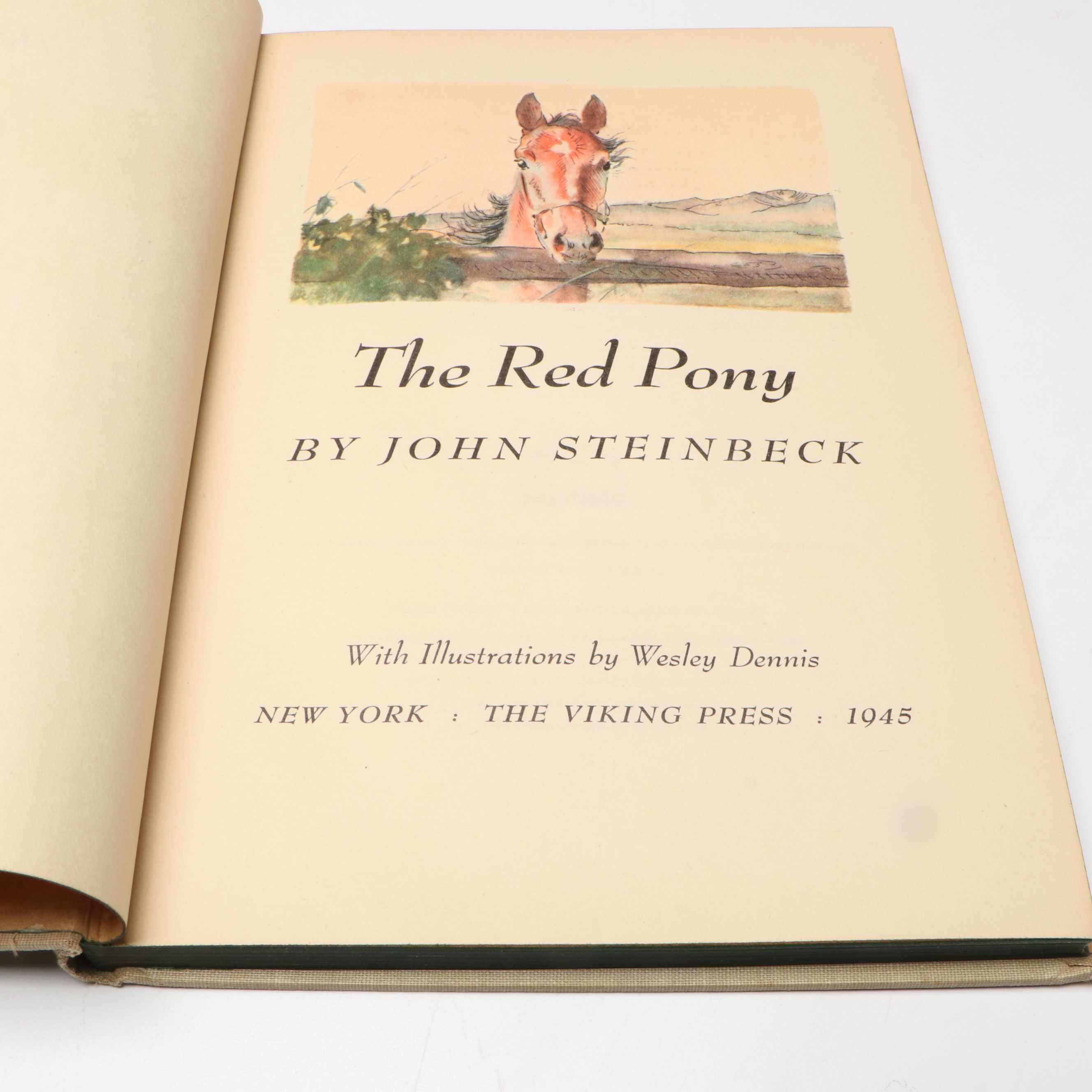 First Illustrated Edition "The Red Pony" by John Steinbeck, 1945
