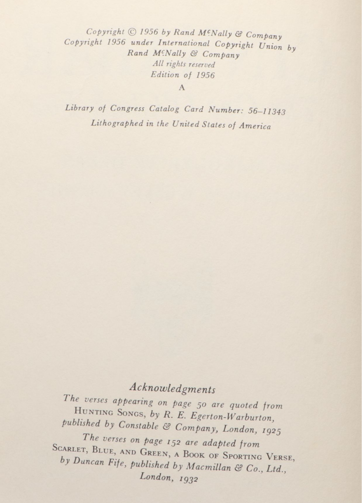 First Edition "Cinnabar, the One O'Clock Fox" by Marguerite Henry, 1956